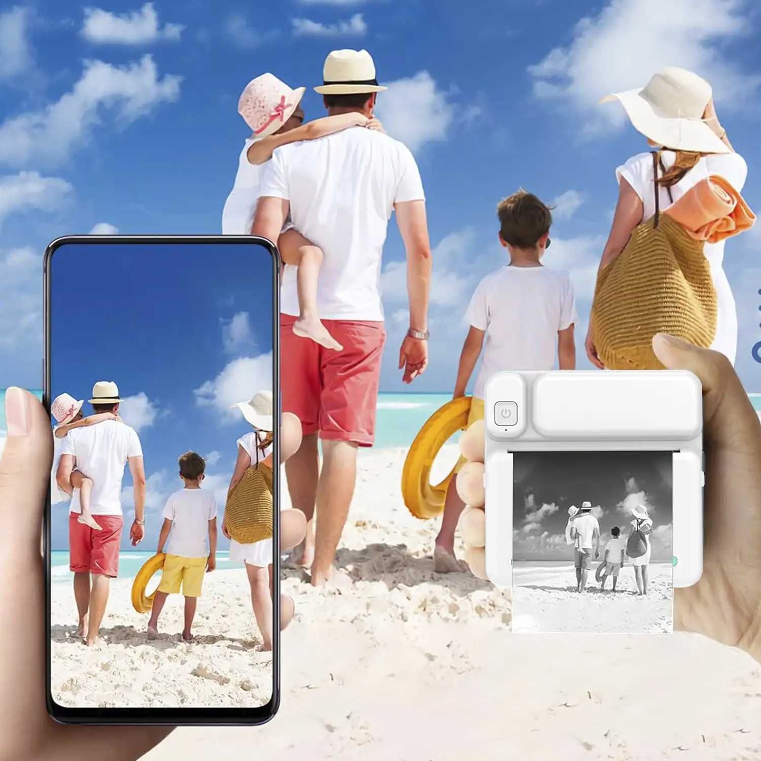Impresora de mano C19 Bluetooth, compatible con Android e iOS. 200dpi. Impresión térmica, sin tinta.