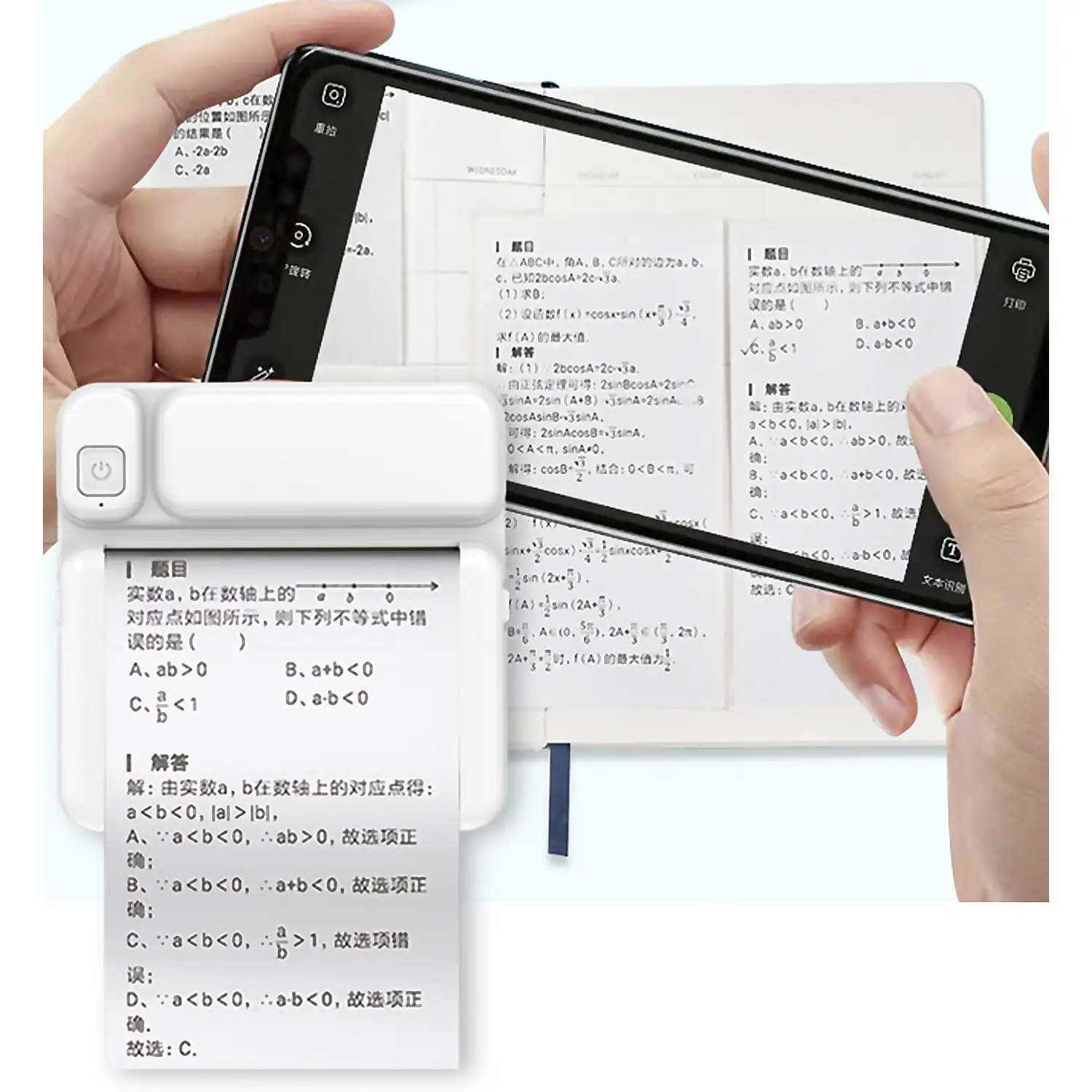 Impresora de mano C19 Bluetooth, compatible con Android e iOS. 200dpi. Impresión térmica, sin tinta.