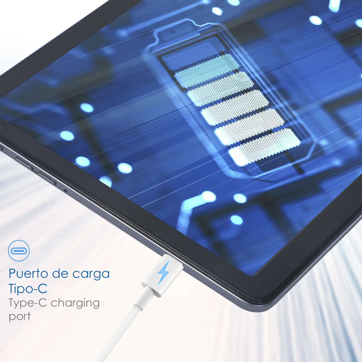Tablet G15 4G WiFi. SO Android 11. Pantalla 10,1'' 1280x800px. SC9863A, ARM Cortex™-A55 Octa-Core,1.6Ghz 2GB RAM + 32GB. Doble cámara.