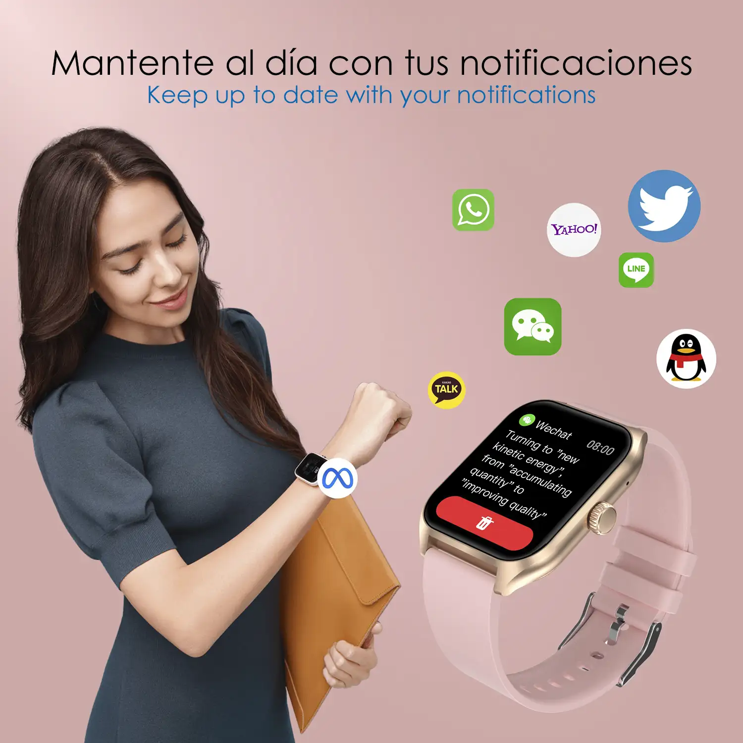 Smartwatch Qx5 con pantalla de 1,96 pulgadas. Llamadas Bluetooth, más de 100 modos deportivos, monitor de glucosa y de tensión.