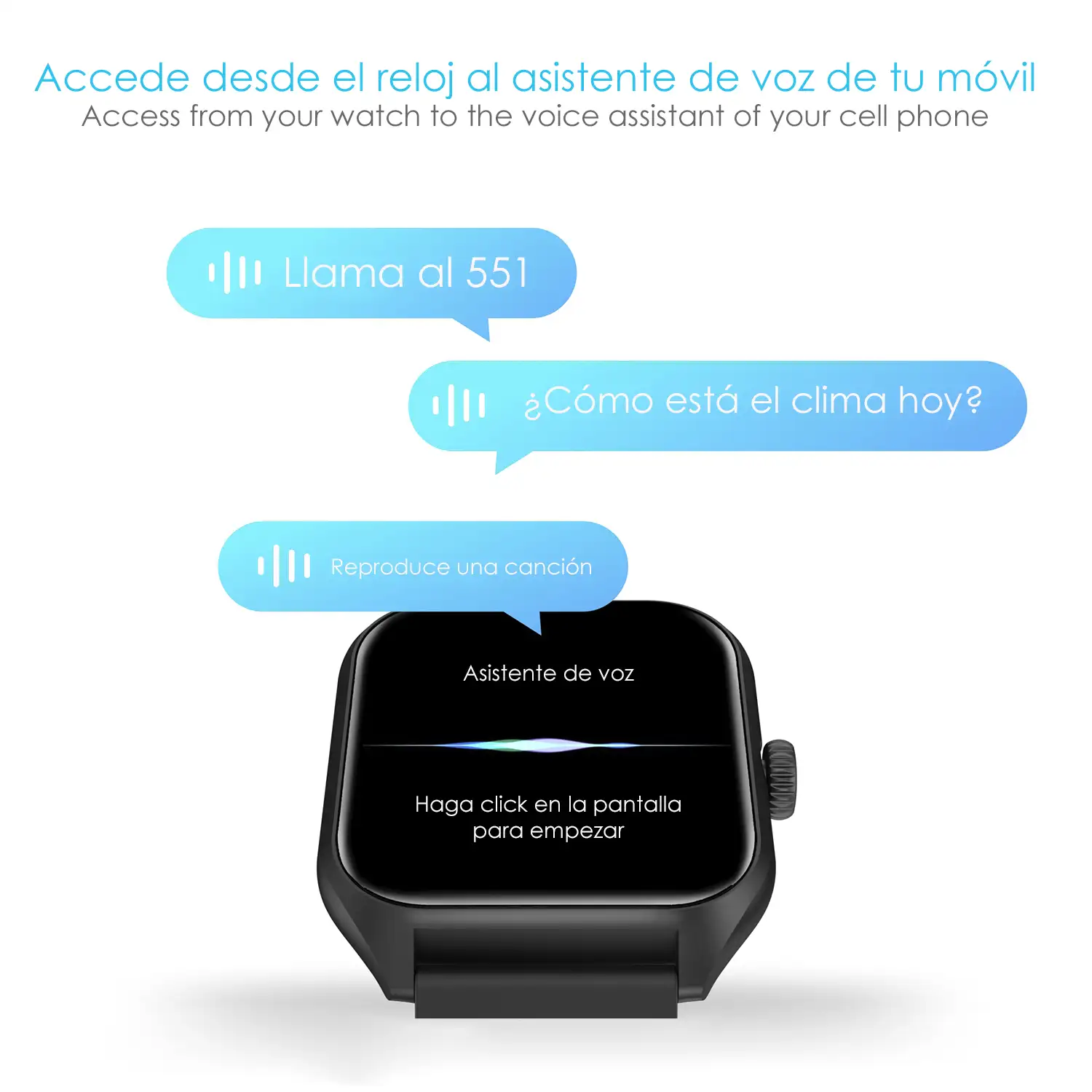 Smartwatch Qx5 con pantalla de 1,96 pulgadas. Llamadas Bluetooth, más de 100 modos deportivos, monitor de glucosa y de tensión.