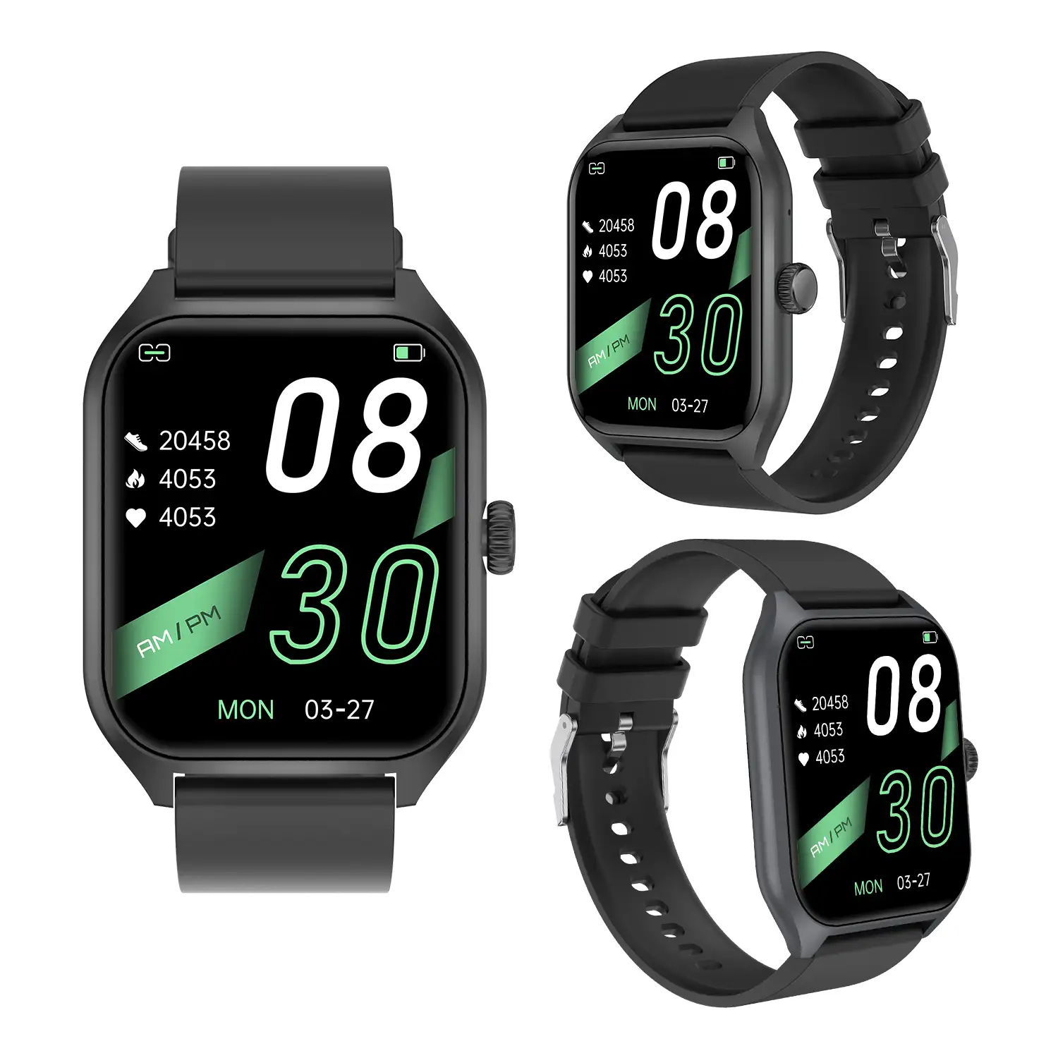 Smartwatch Qx5 con pantalla de 1,96 pulgadas. Llamadas Bluetooth, más de 100 modos deportivos, monitor de glucosa y de tensión.