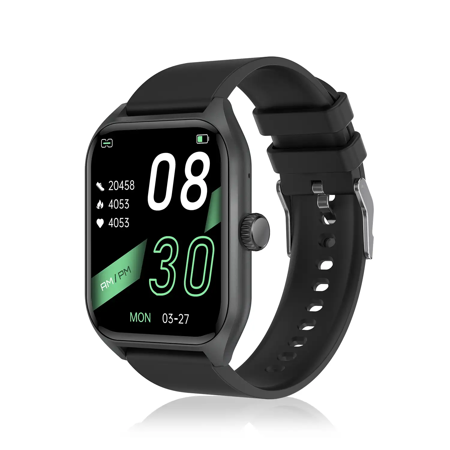 Smartwatch Qx5 con pantalla de 1,96 pulgadas. Llamadas Bluetooth, más de 100 modos deportivos, monitor de glucosa y de tensión.