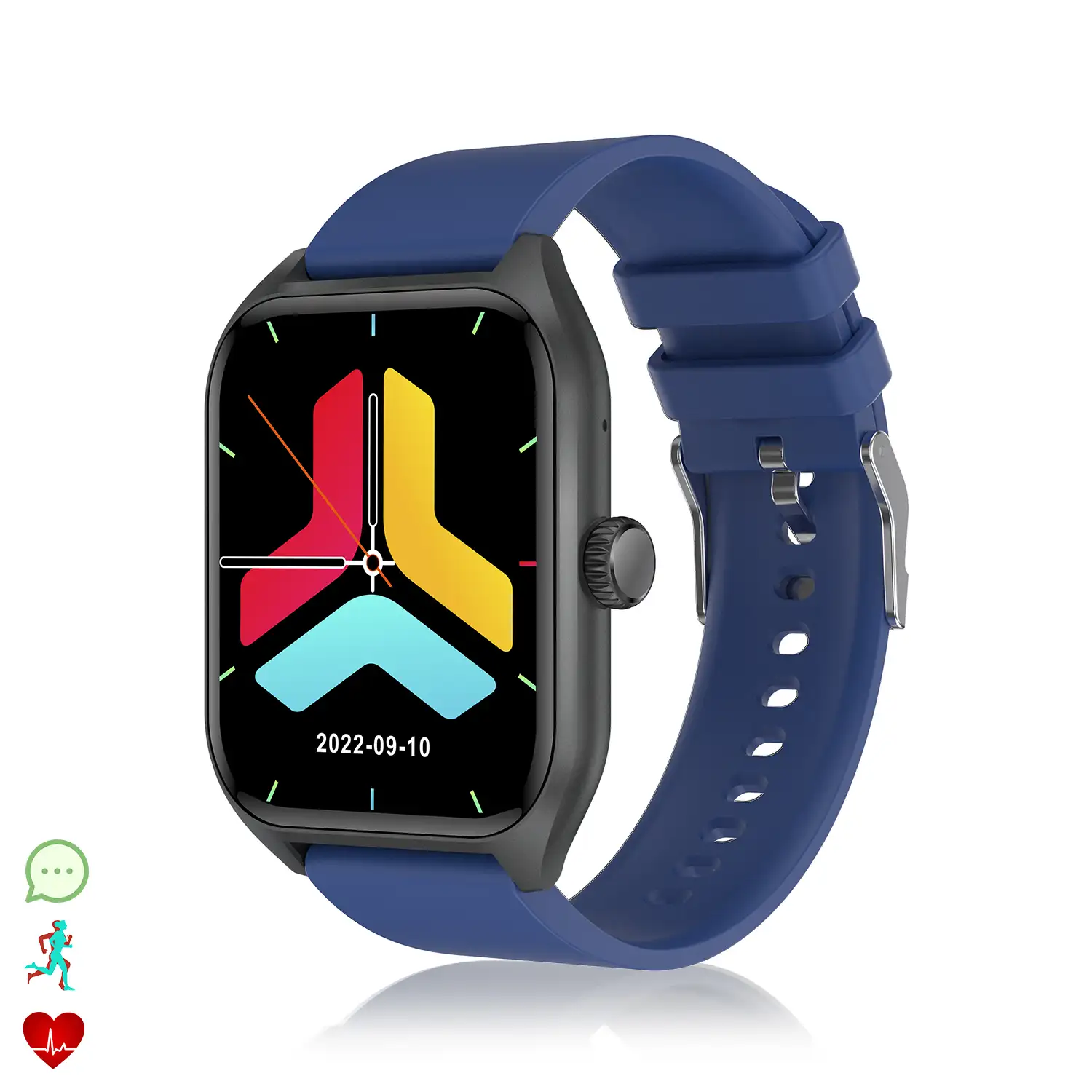 Smartwatch Qx5 con pantalla de 1,96 pulgadas. Llamadas Bluetooth, más de 100 modos deportivos, monitor de glucosa y de tensión.