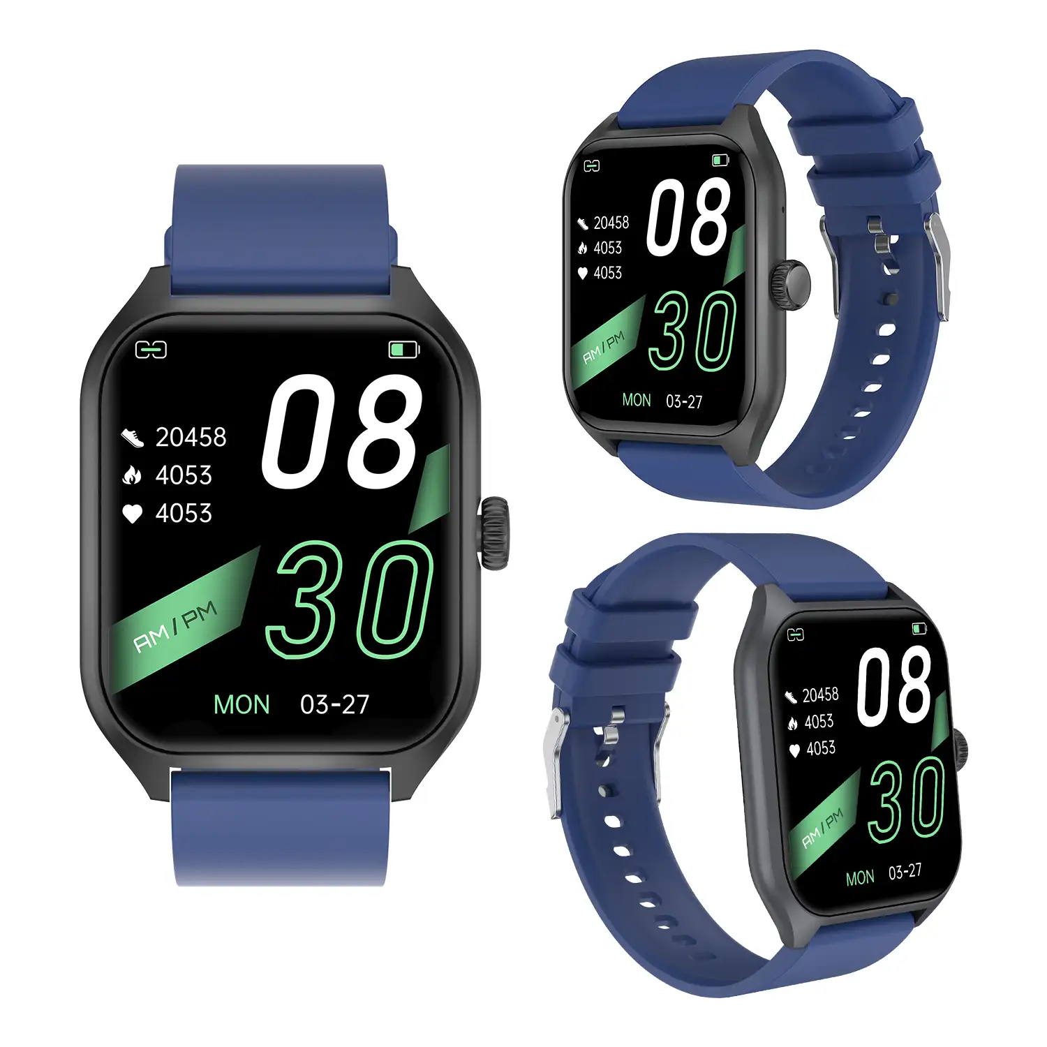 Smartwatch Qx5 con pantalla de 1,96 pulgadas. Llamadas Bluetooth, más de 100 modos deportivos, monitor de glucosa y de tensión.