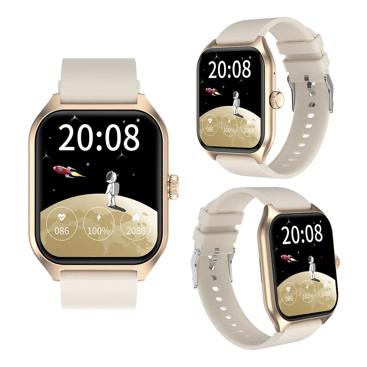 Smartwatch Qx5 con pantalla de 1,96 pulgadas. Llamadas Bluetooth, más de 100 modos deportivos, monitor de glucosa y de tensión.