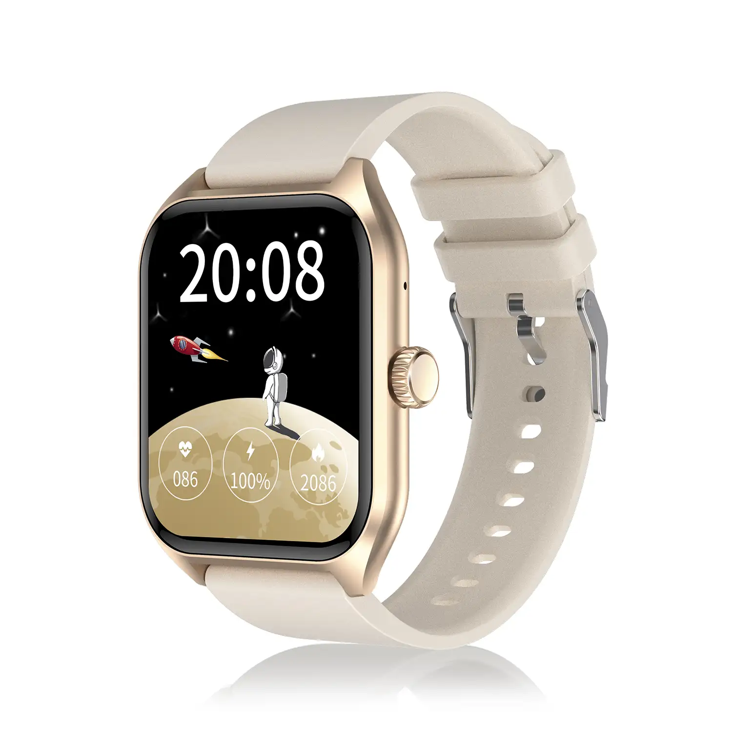 Smartwatch Qx5 con pantalla de 1,96 pulgadas. Llamadas Bluetooth, más de 100 modos deportivos, monitor de glucosa y de tensión.