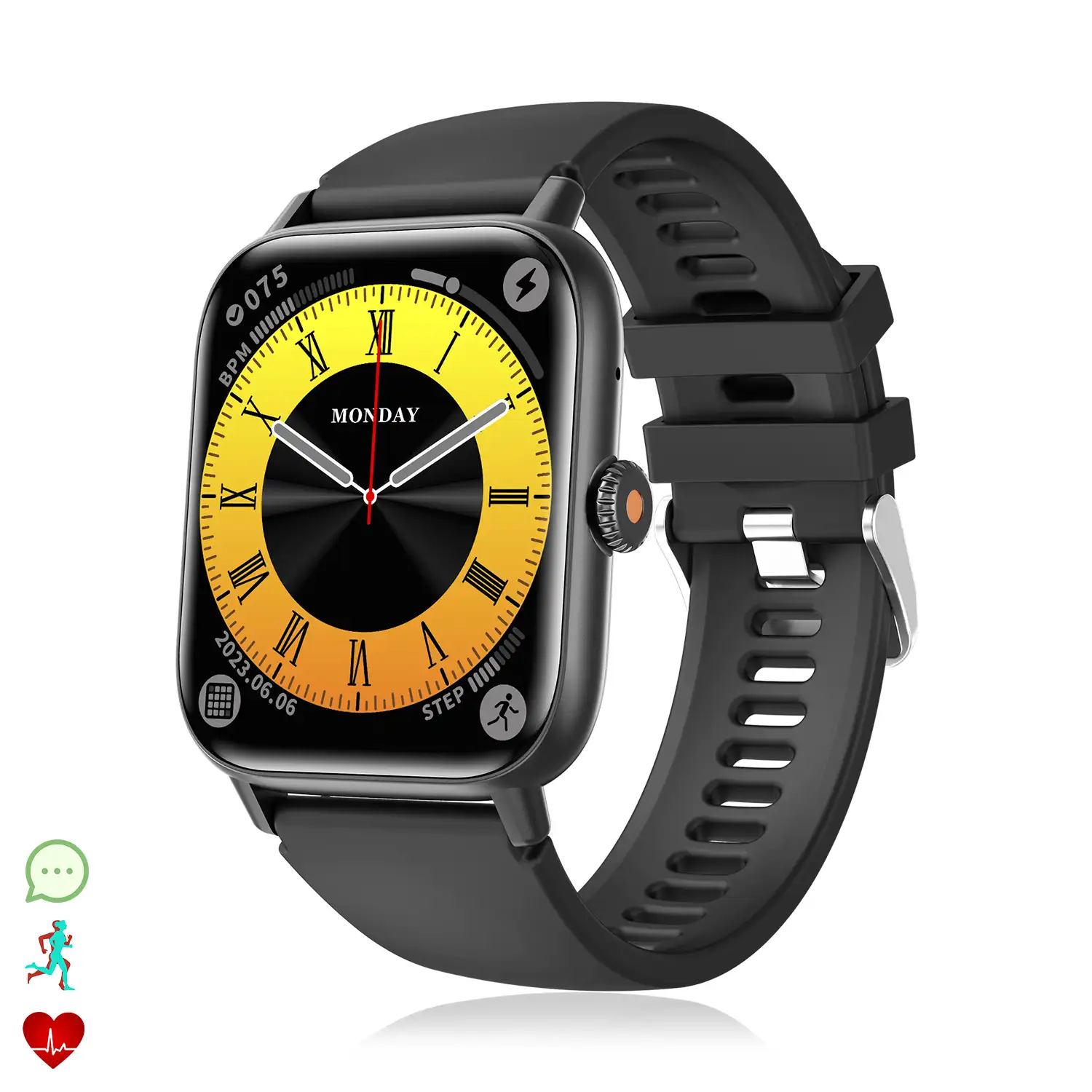 Smartwatch QS13 con notificaciones de Apps, más de 100 modos deportivos, llamadas Bluetooth. Monitor de glucosa, de tensión y oxígeno.