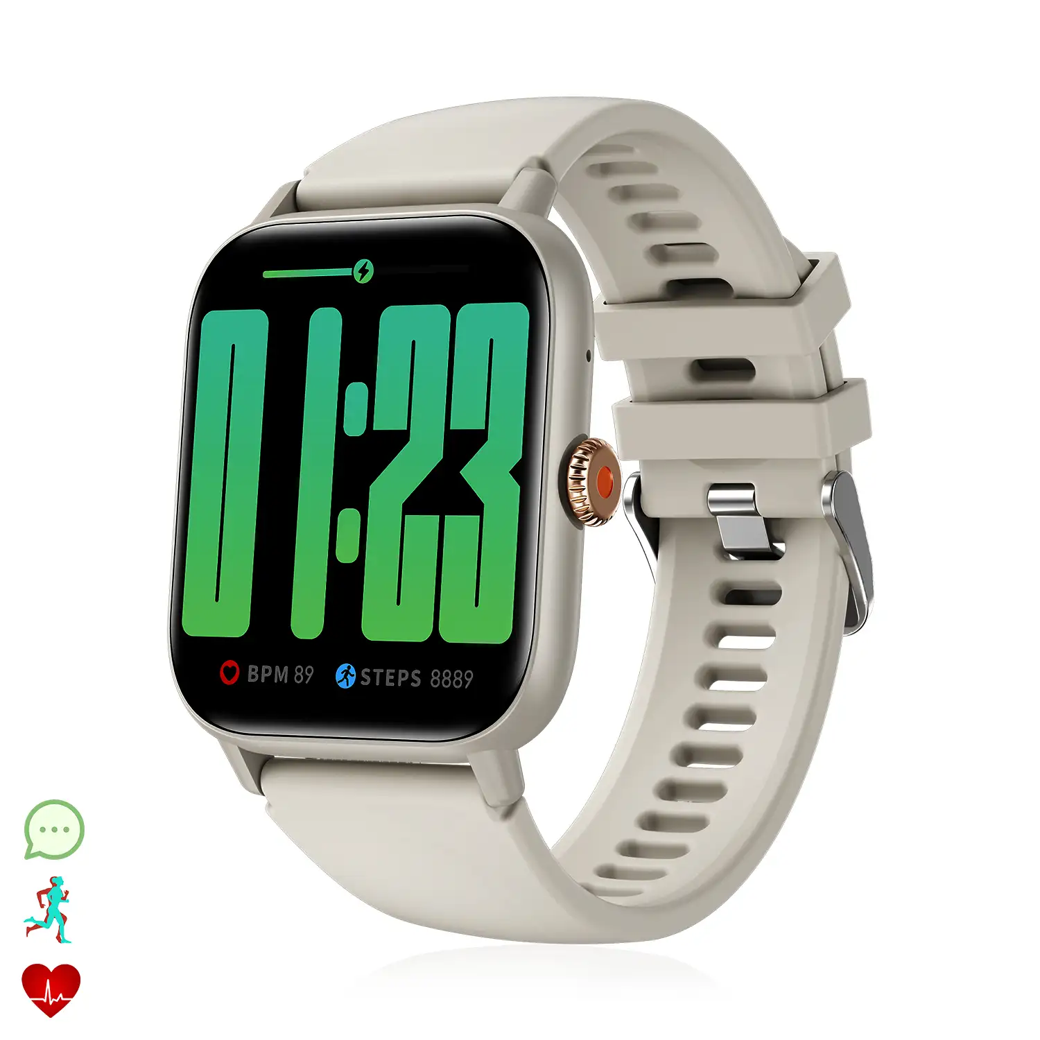 Smartwatch QS13 con notificaciones de Apps, más de 100 modos deportivos, llamadas Bluetooth. Monitor de glucosa, de tensión y oxígeno.