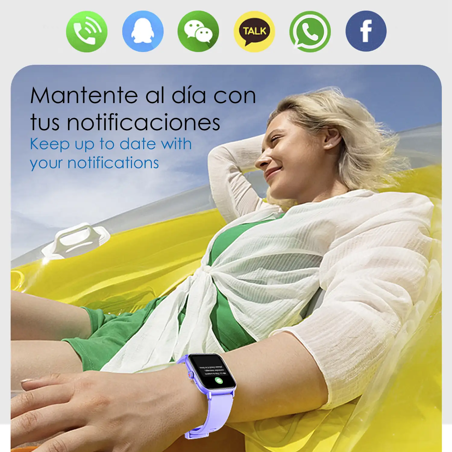 Smartwatch QS13 con notificaciones de Apps, más de 100 modos deportivos, llamadas Bluetooth. Monitor de glucosa, de tensión y oxígeno.
