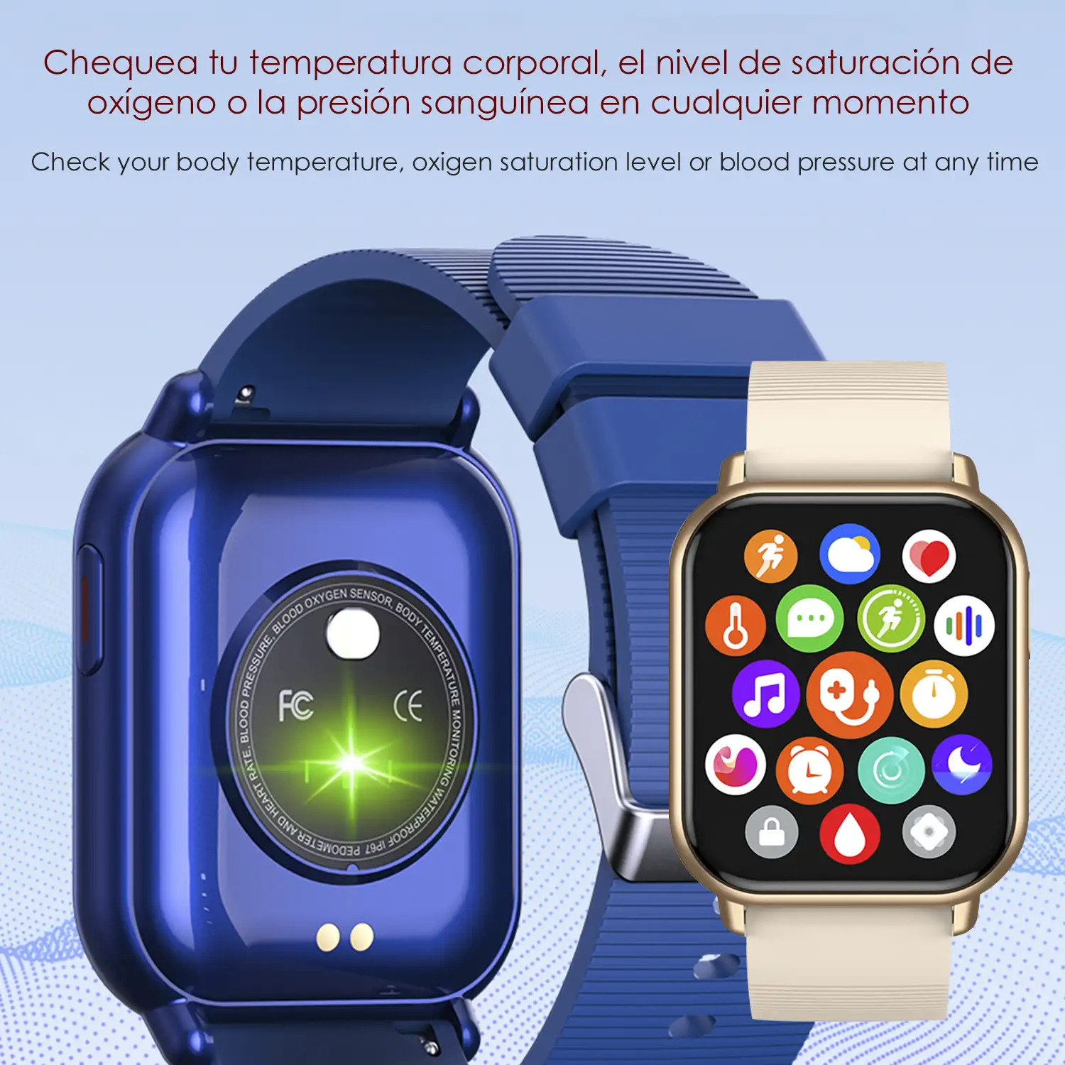 Smartwatch ZW32 con notificaciones de Apps, varios modos deportivos. Monitor  de tensión y oxígeno, termómetro.