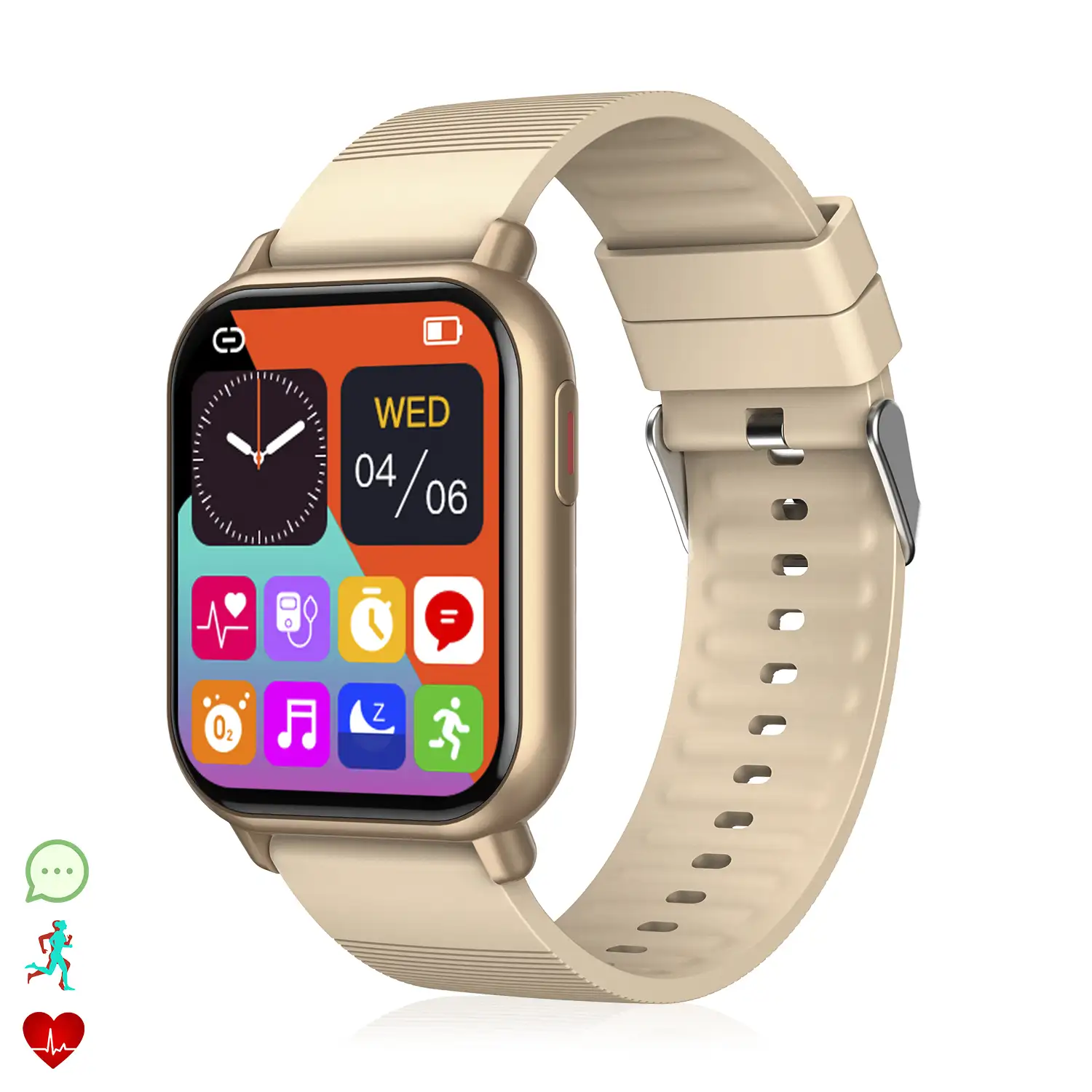 Smartwatch ZW32 con notificaciones de Apps, varios modos deportivos. Monitor  de tensión y oxígeno, termómetro.