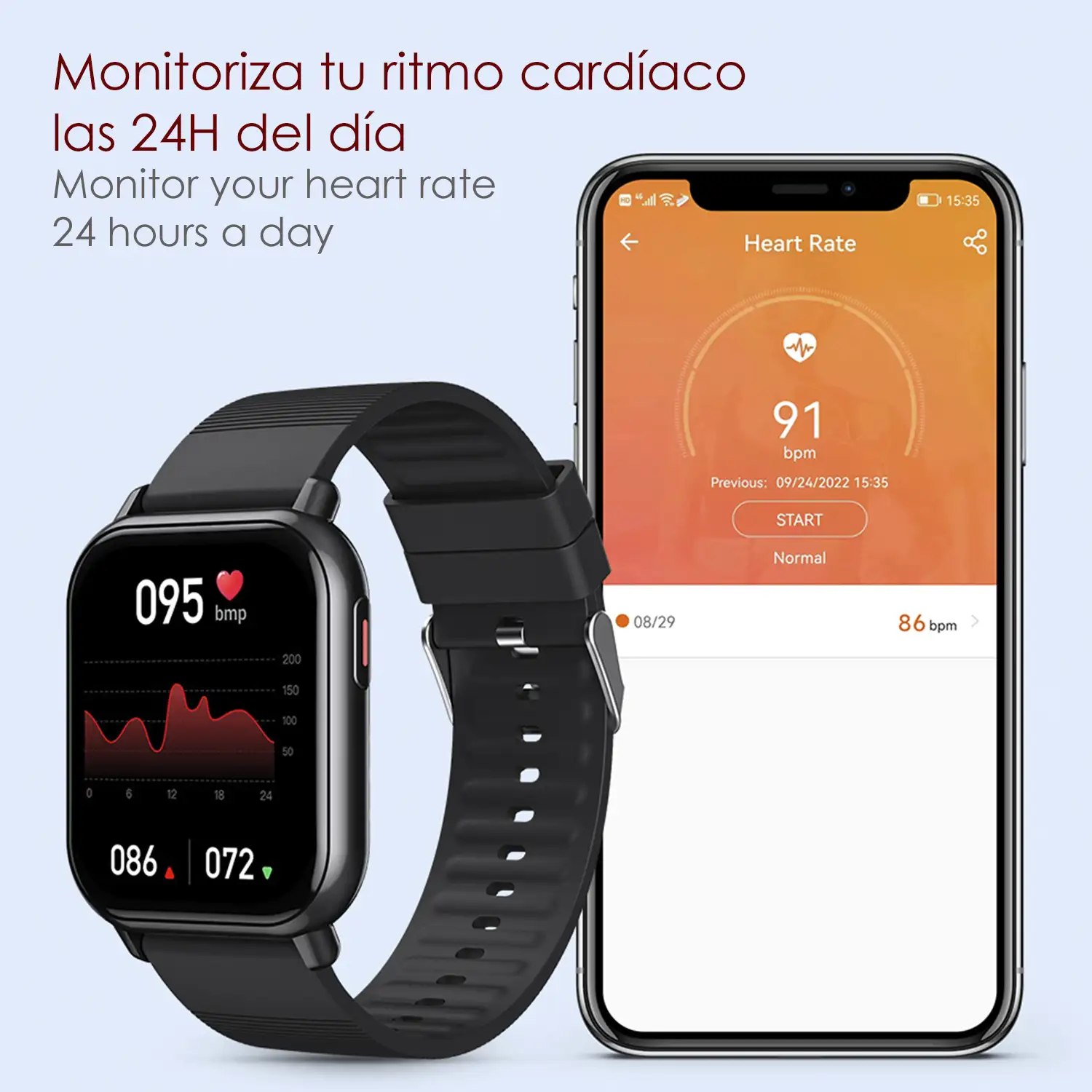 Smartwatch ZW32 con notificaciones de Apps, varios modos deportivos. Monitor  de tensión y oxígeno, termómetro.