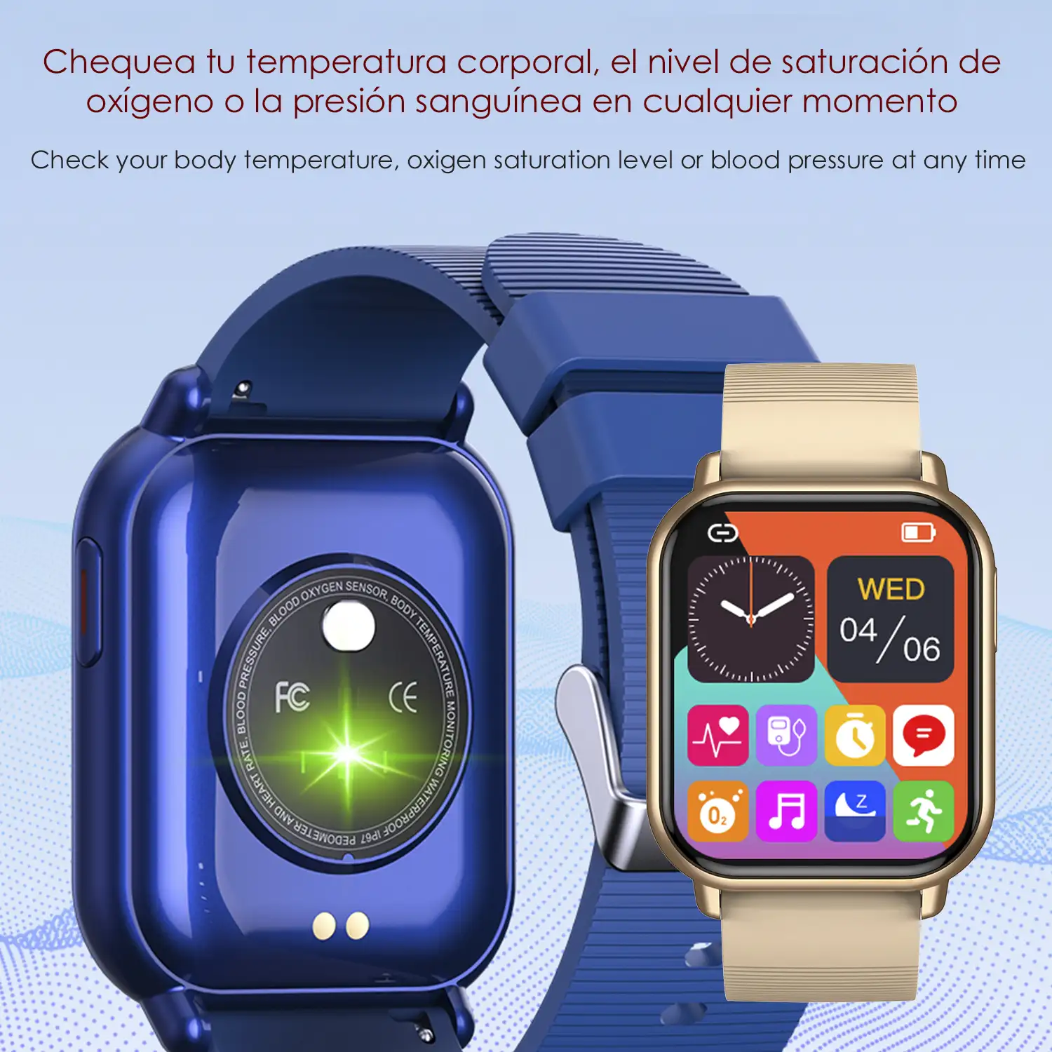 Smartwatch ZW32 con notificaciones de Apps, varios modos deportivos. Monitor  de tensión y oxígeno, termómetro.