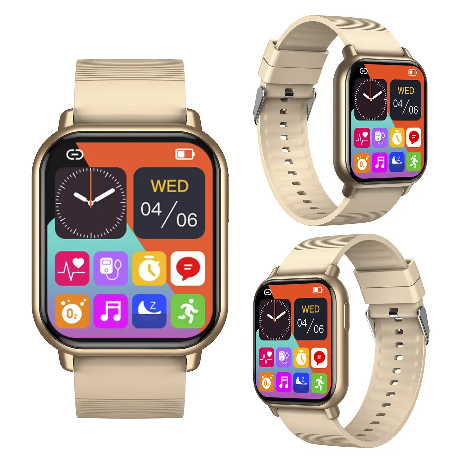 Smartwatch ZW32 con notificaciones de Apps, varios modos deportivos. Monitor  de tensión y oxígeno, termómetro.