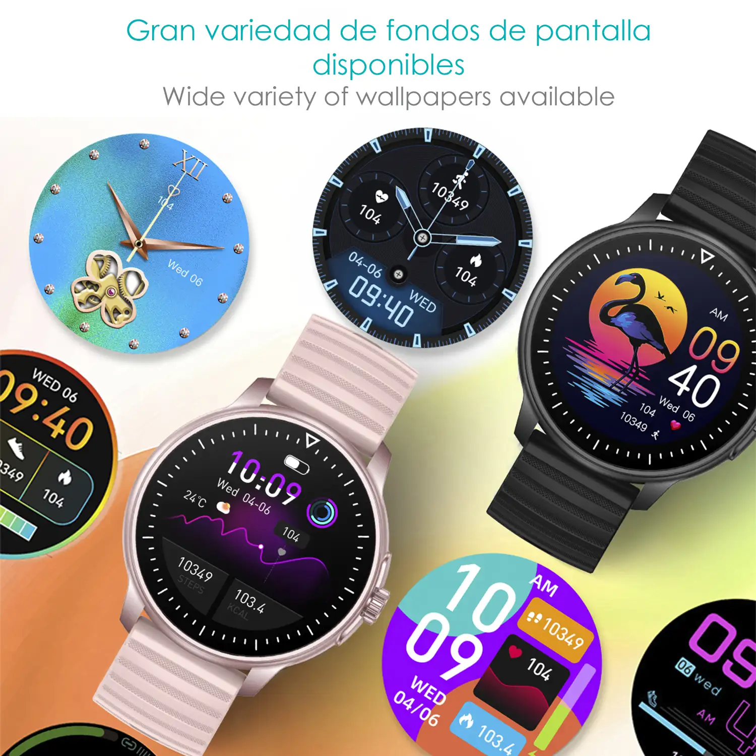 Smartwatch ZW45 con notificaciones de Apps, llamadas Bluetooth. Monitor  de tensión y oxígeno en sangre. Corona multifunción.