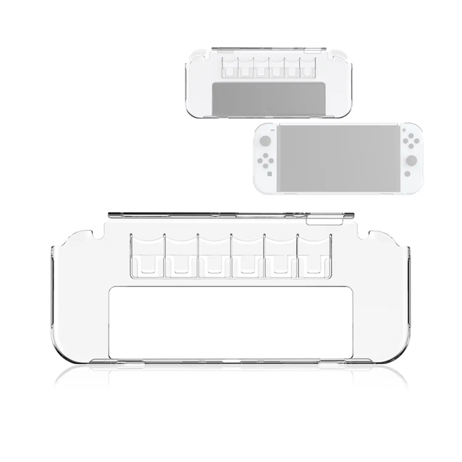 Carcasa con 6 slots para tarjetas de juegos, compatible con Switch Oled.