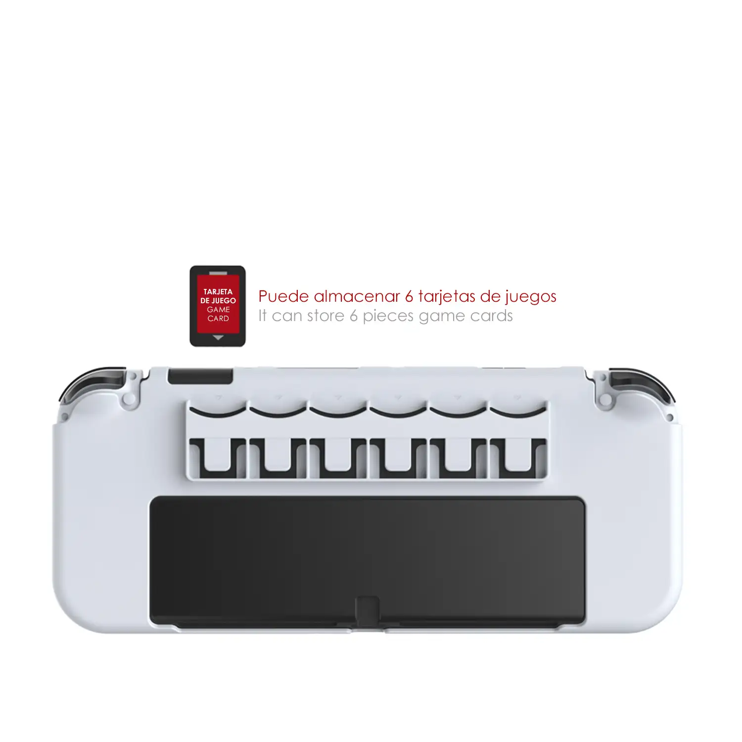 Carcasa con 6 slots para tarjetas de juegos, compatible con Switch Oled.
