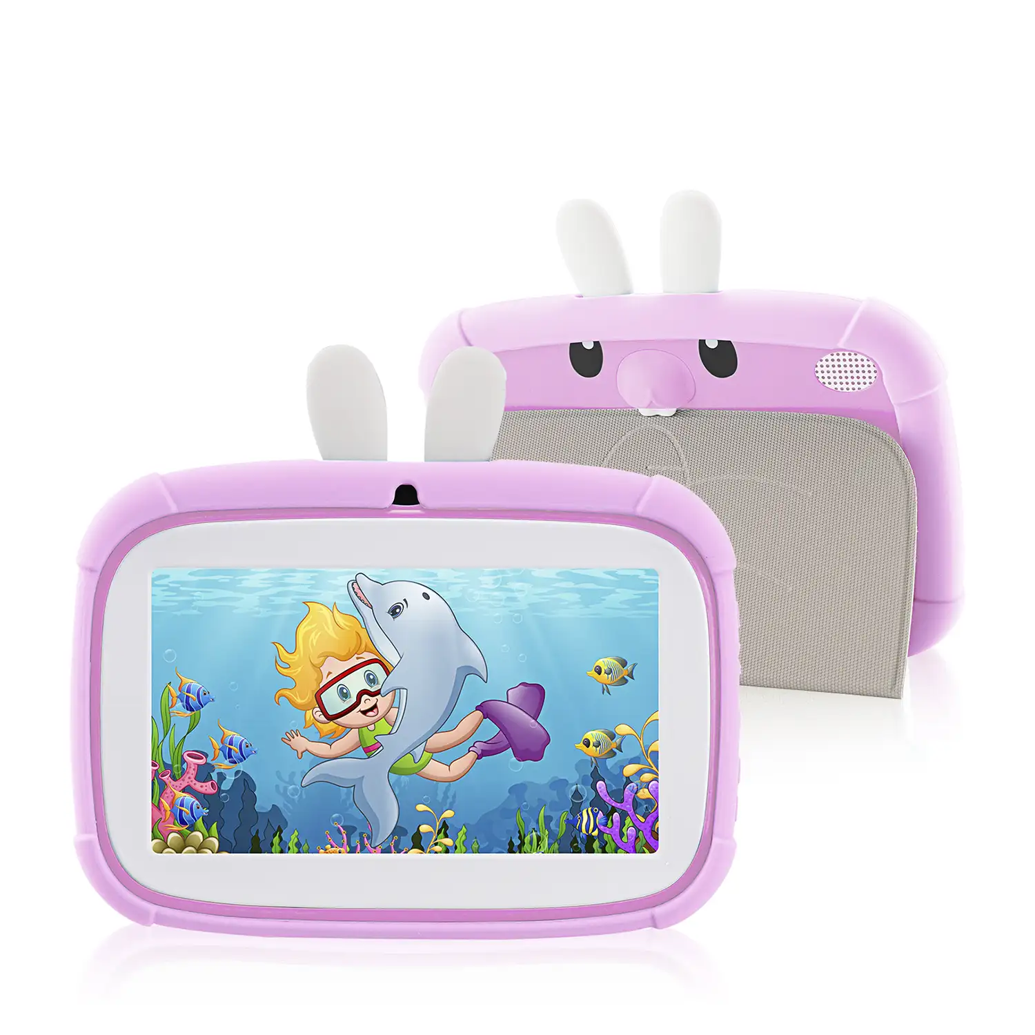 Tablet Infantil A133 WiFi. SO Android 11. Pantalla 7'' 1024x600px. Quad-core ARM Cortex™ A53. 2GB RAM + 32GB. Doble cámara.