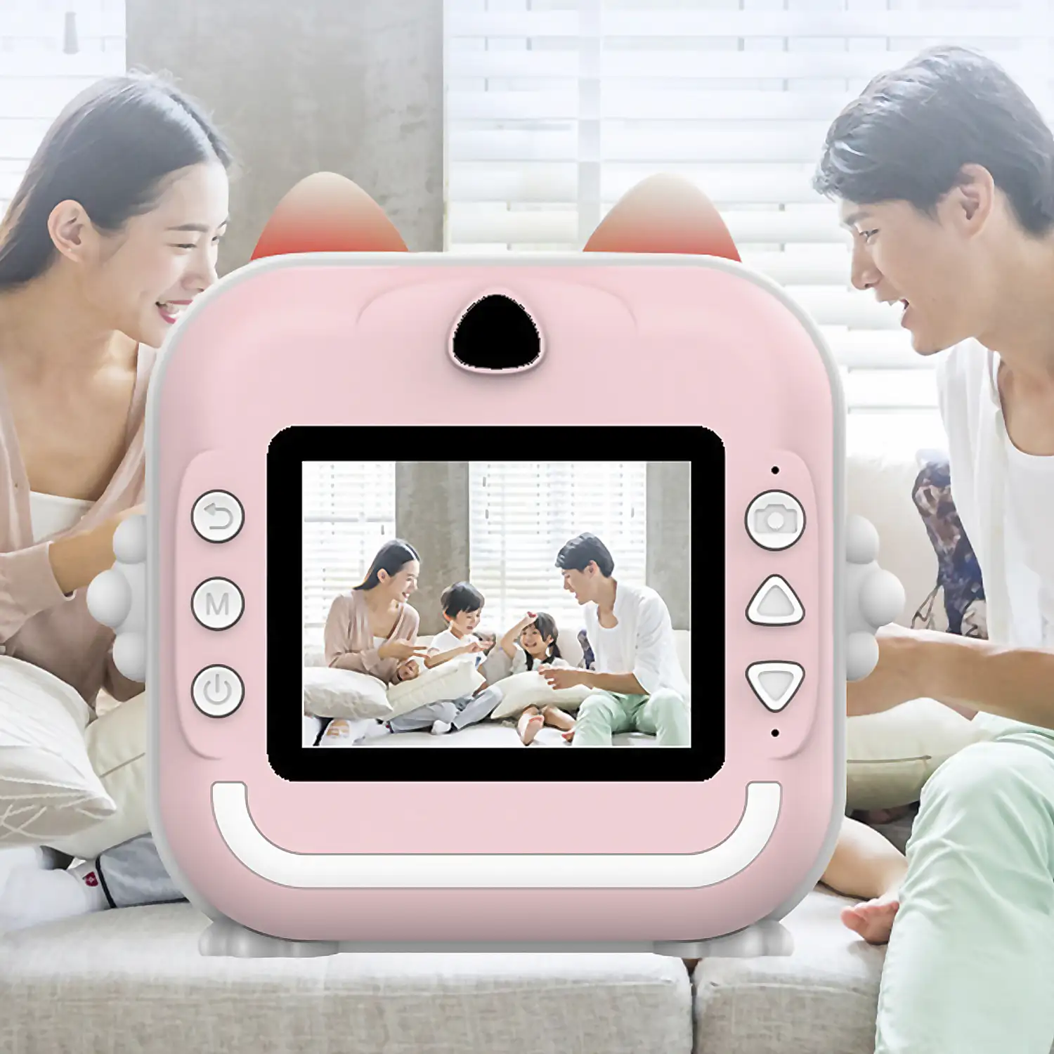 Cámara digital 2 en 1 Q5 de fotos 24mpx y video HD para niños. Cámara instantánea e impresora bluetooh.