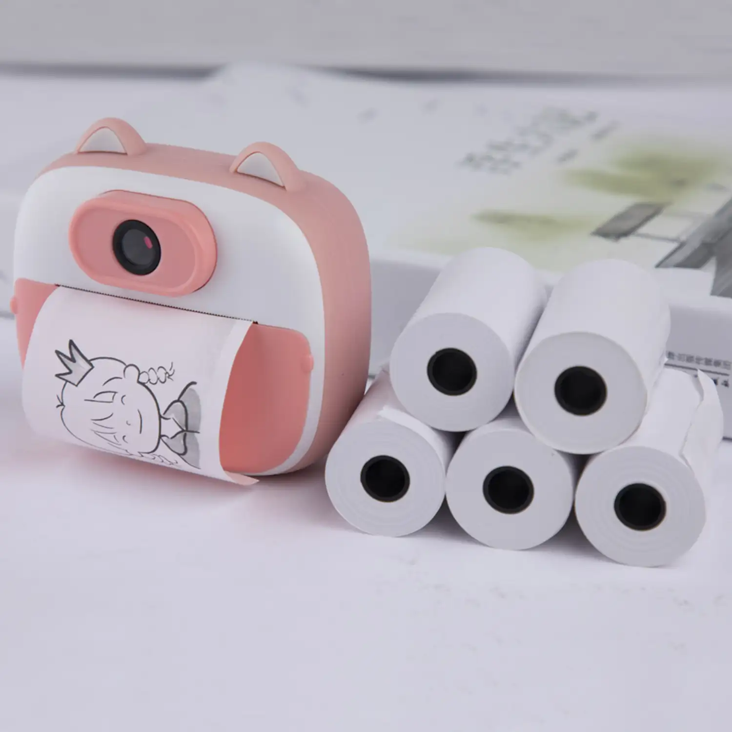 Pack de 5 unidades de rollo de papel para cámaras instantáneas térmicas e impresoras térmicas.