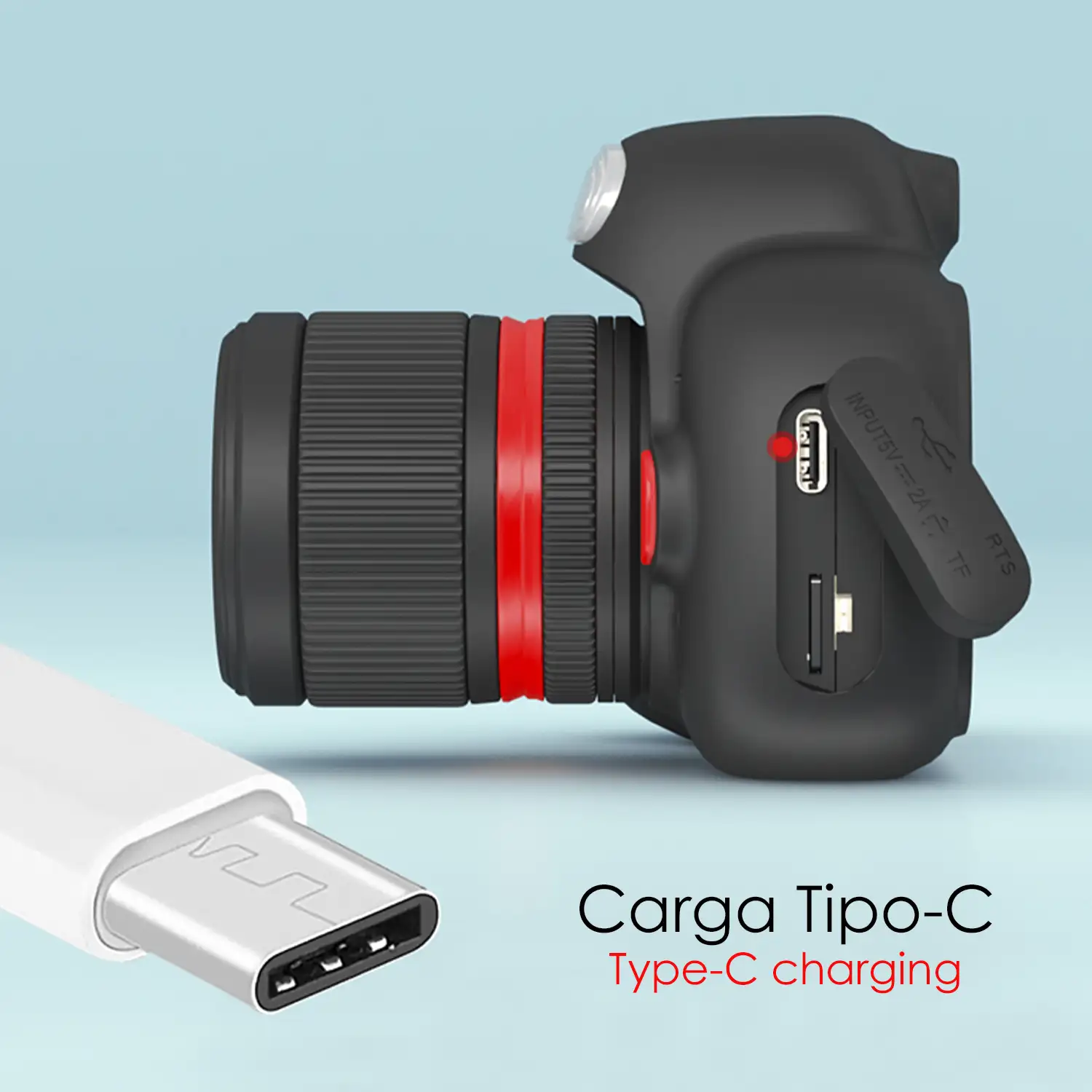 Cámara digital D6S de fotos 48mpx y video HD para niños. Pantalla de 2,4. Enfoque manual y automático. Flash, cámara secundaria.