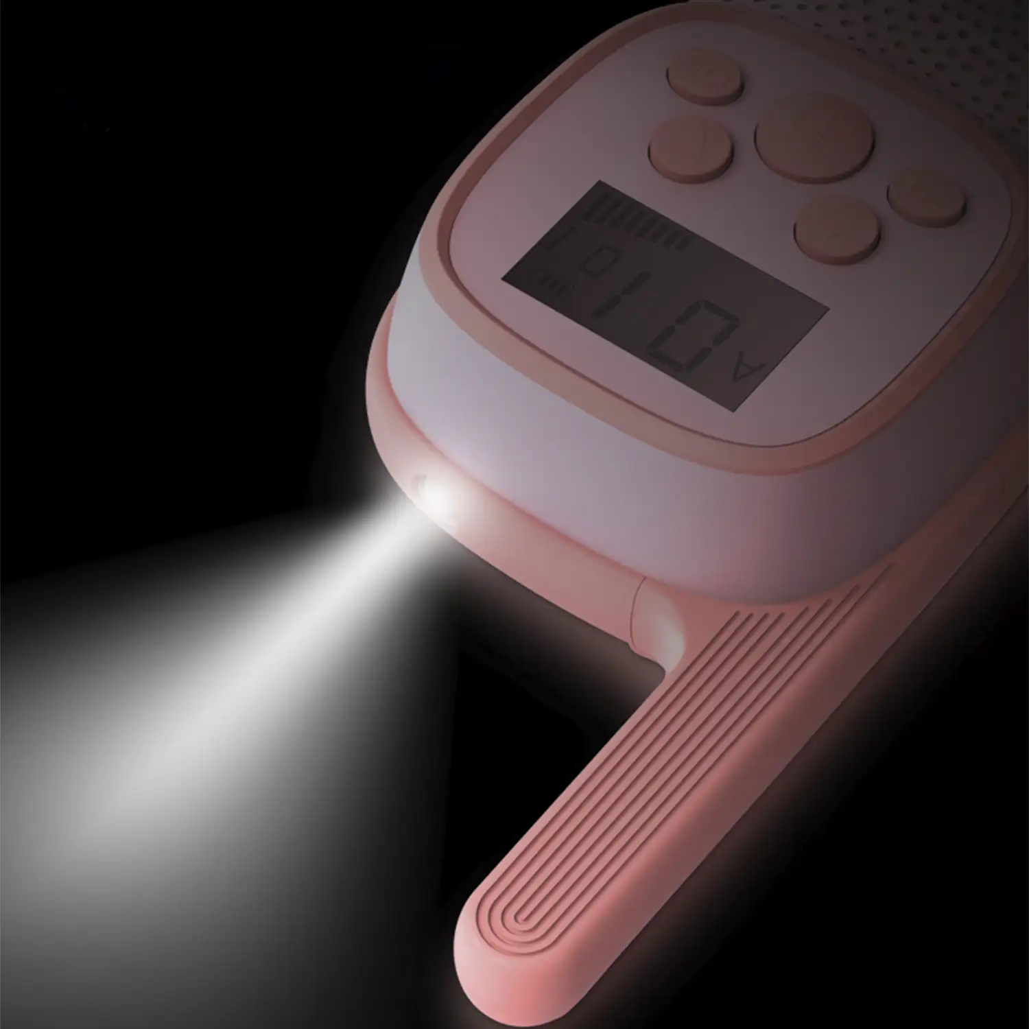 Walkie Talkies infantiles D21, 1-3 km, pantalla de 1,5 LCD, 99 códigos de grupo encriptados, luz LED. 2 unidades. Batería recargable.