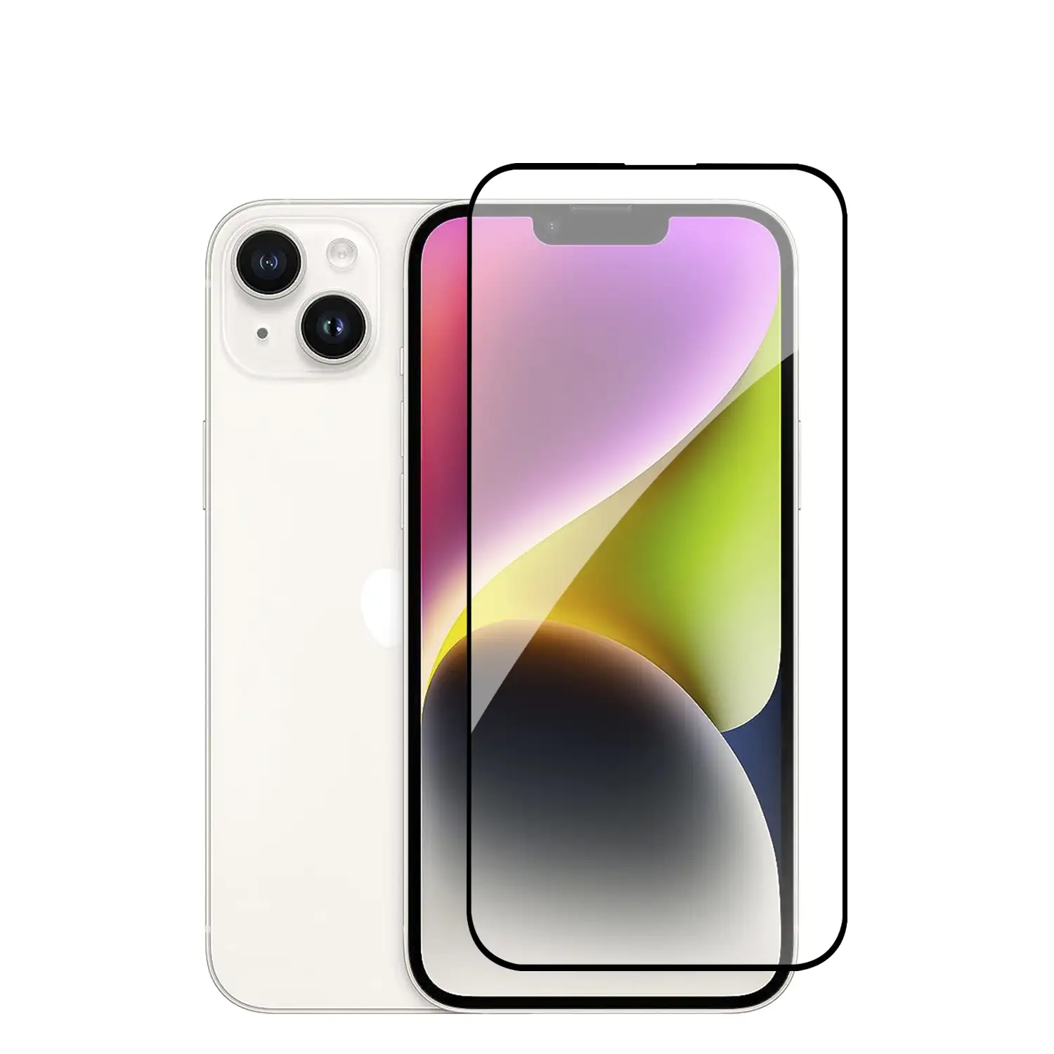 Protector de pantalla de cristal templado full cover para iPhone 13 Pro Max / 14 Plus