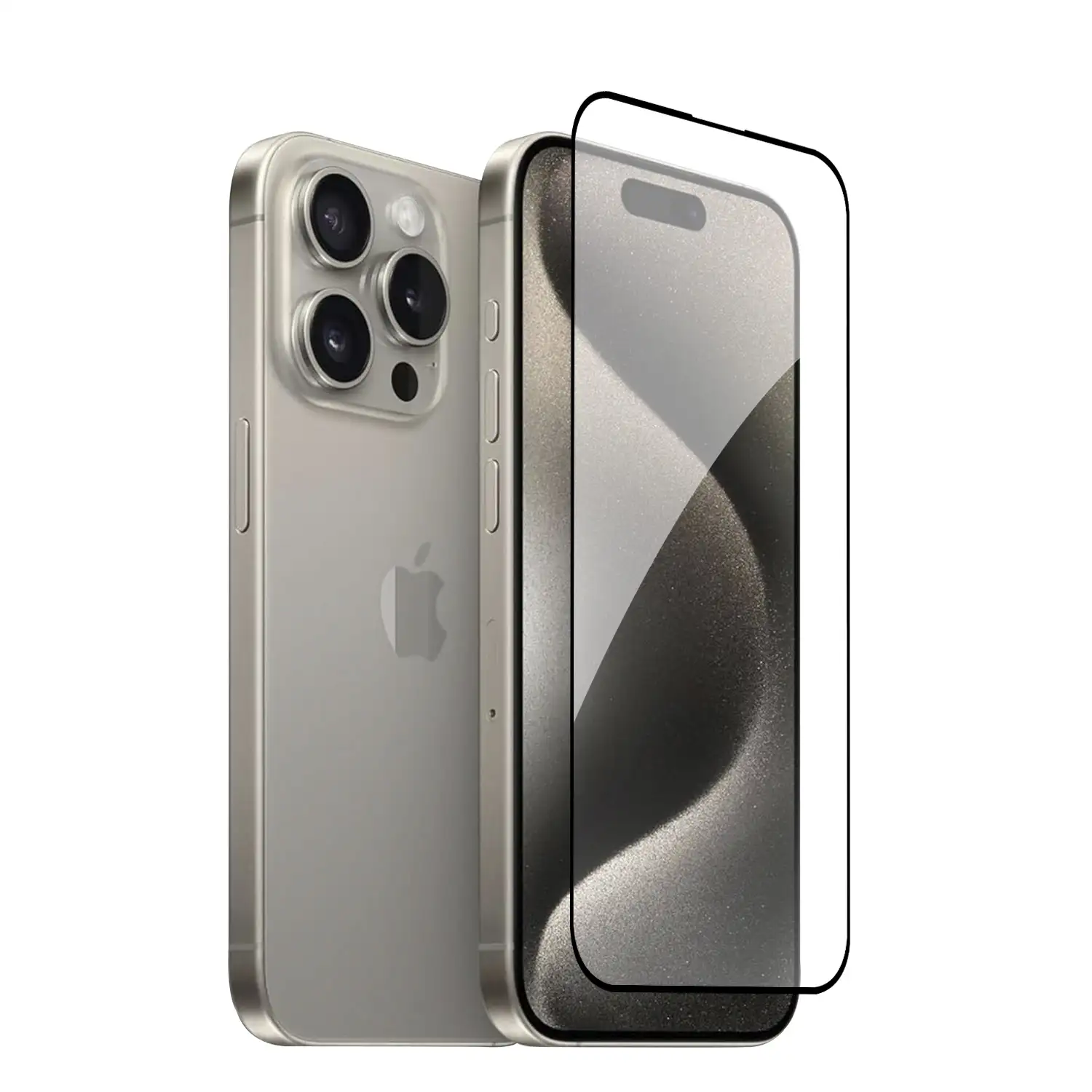 Protector de pantalla de cristal templado full cover para iPhone 15 Pro