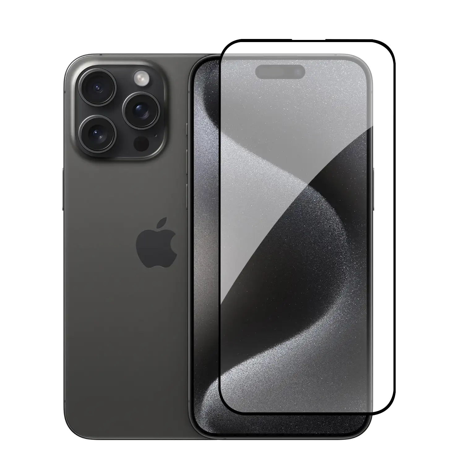 Protector de pantalla de cristal templado full cover para iPhone 15 Pro Max
