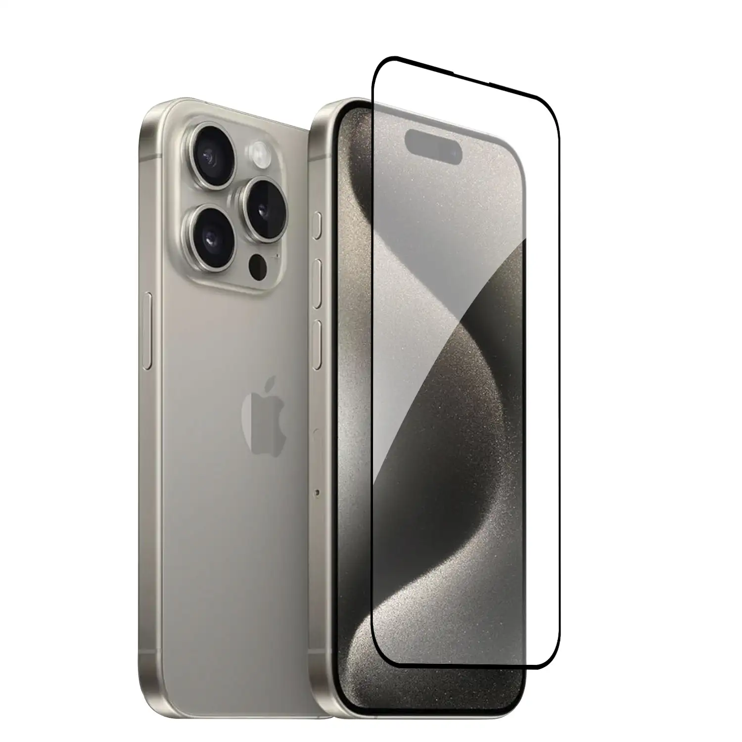 Protector de pantalla de cristal templado full cover para iPhone 15 Pro Max