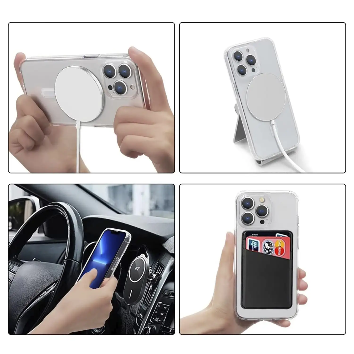 Carcasa transparente antichoque Magsafe para iPhone 14 Pro Max
