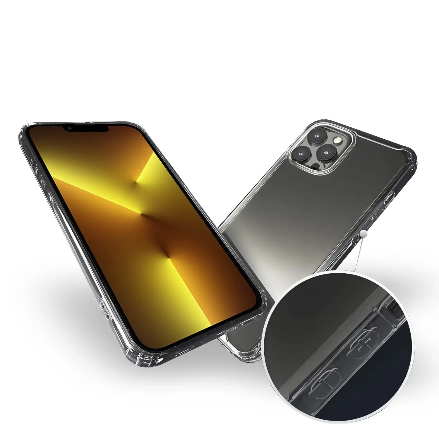 Carcasa transparente Armour antichoque con bordes reforzados para iPhone 13 Pro