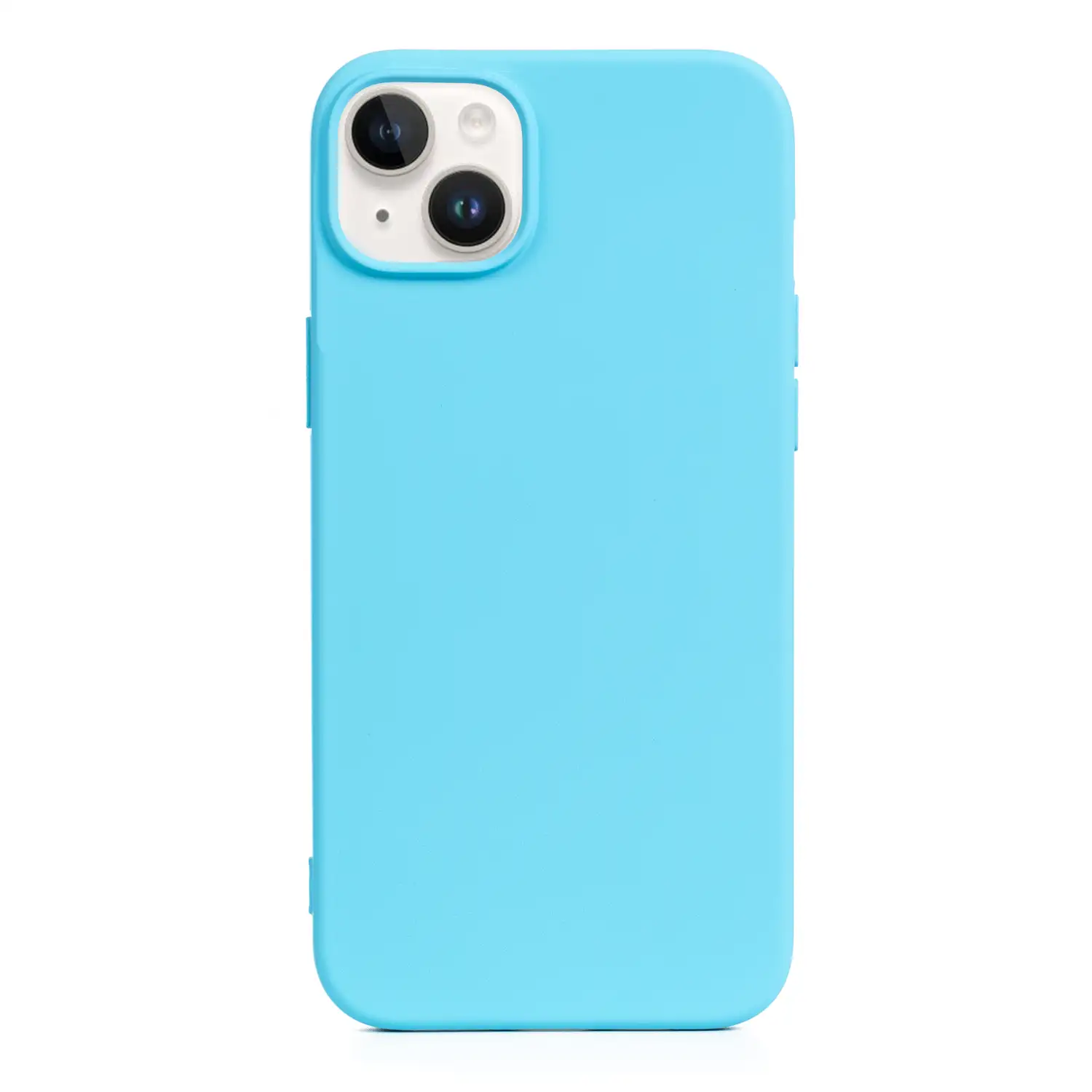 Carcasa de silicona Essential para iPhone 14 Plus. Interior aterciopelado suave.