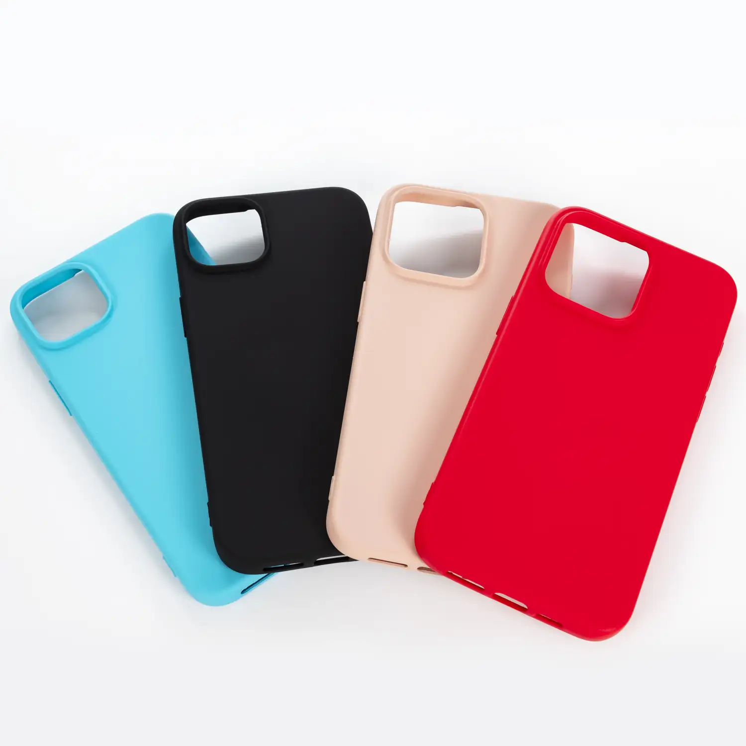 Carcasa de silicona Essential para iPhone 14 Plus. Interior aterciopelado suave.