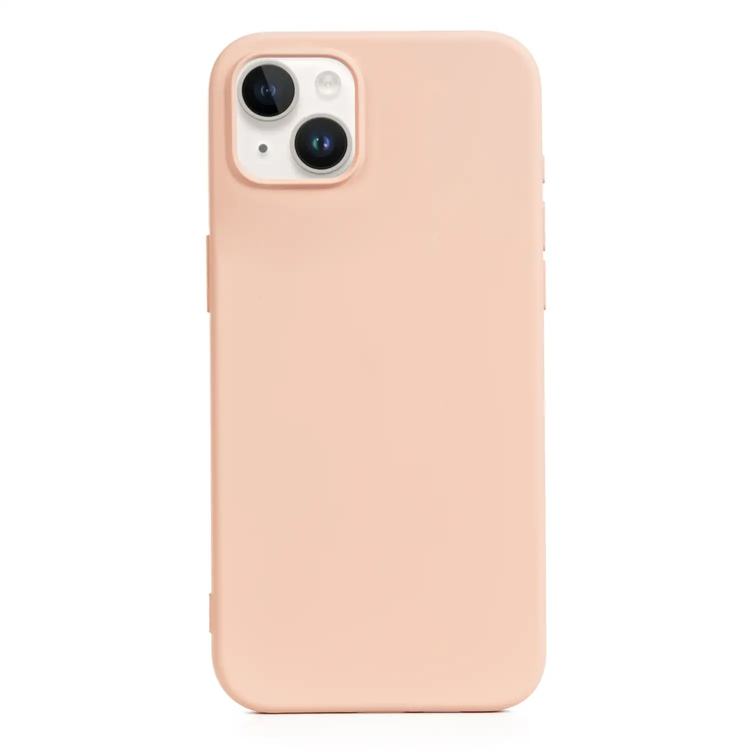 Carcasa de silicona Essential para iPhone 14 Plus. Interior aterciopelado suave.