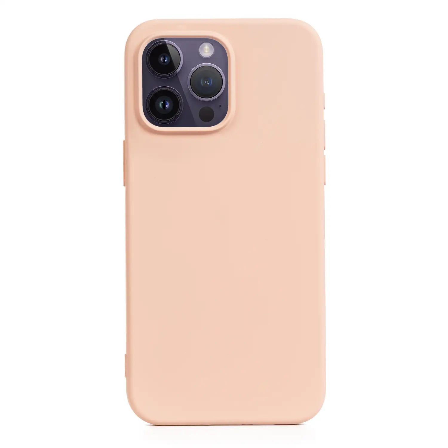 Carcasa de silicona Essential para iPhone 14 Pro Max. Interior aterciopelado suave.