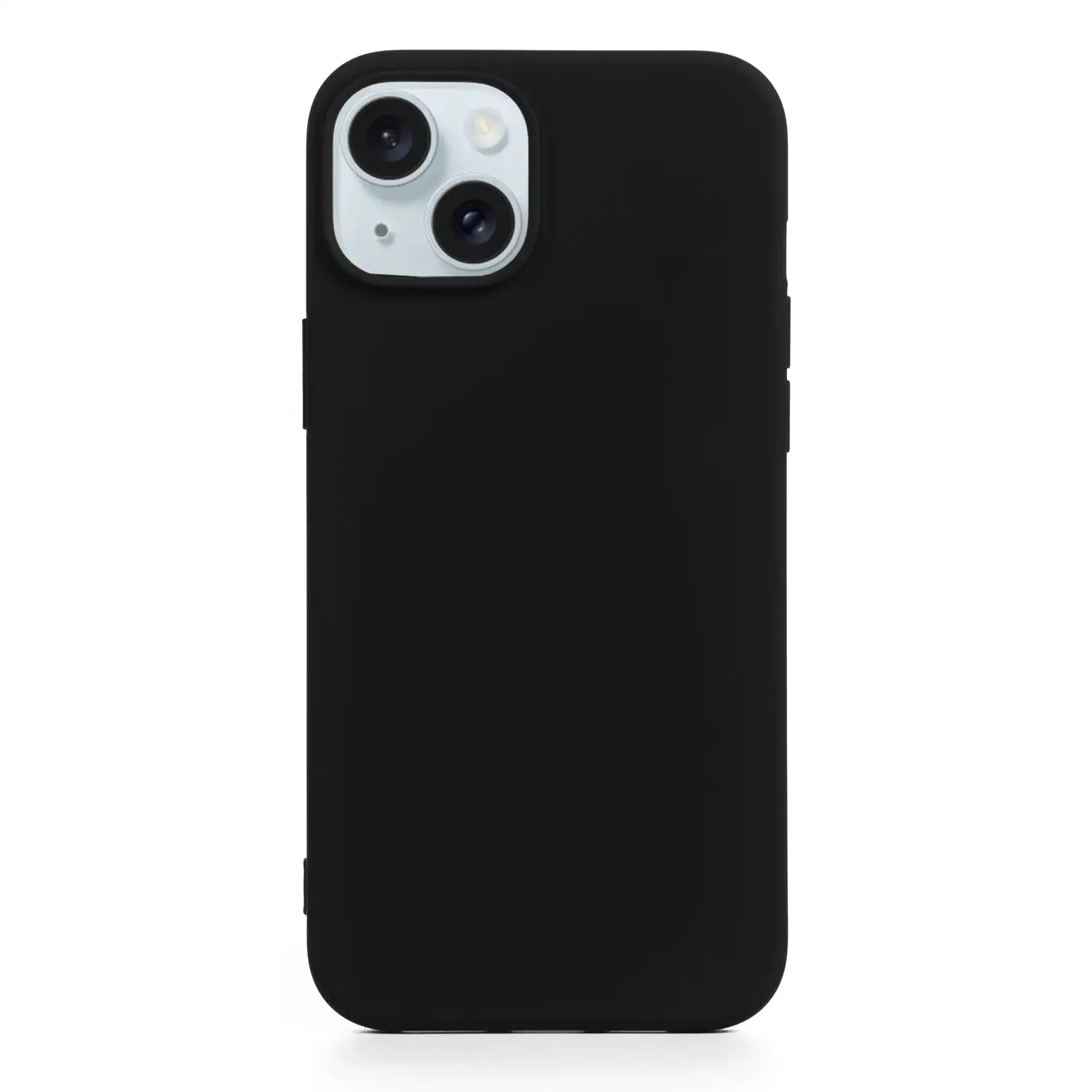 Carcasa de silicona Essential para iPhone 15. Interior aterciopelado suave.