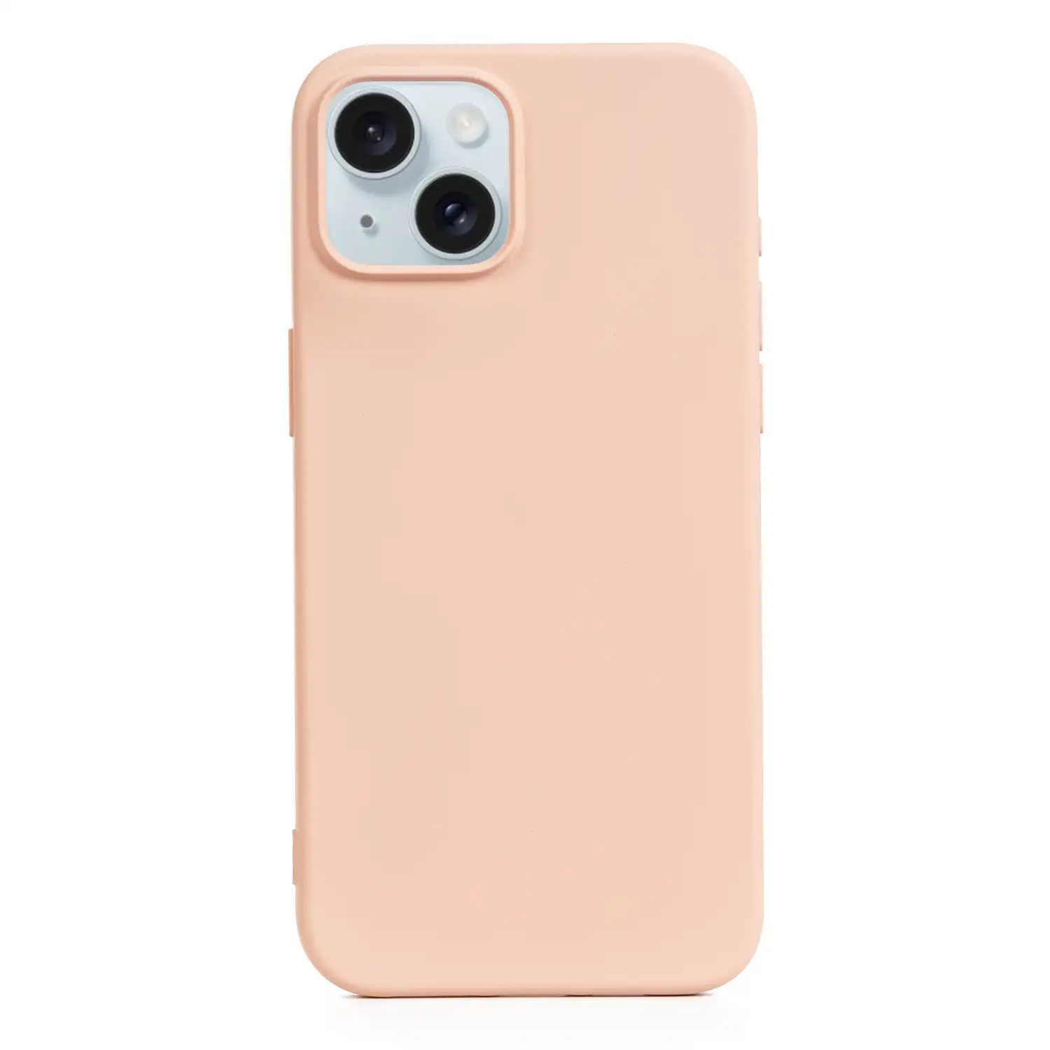 Carcasa de silicona Essential para iPhone 15. Interior aterciopelado suave.