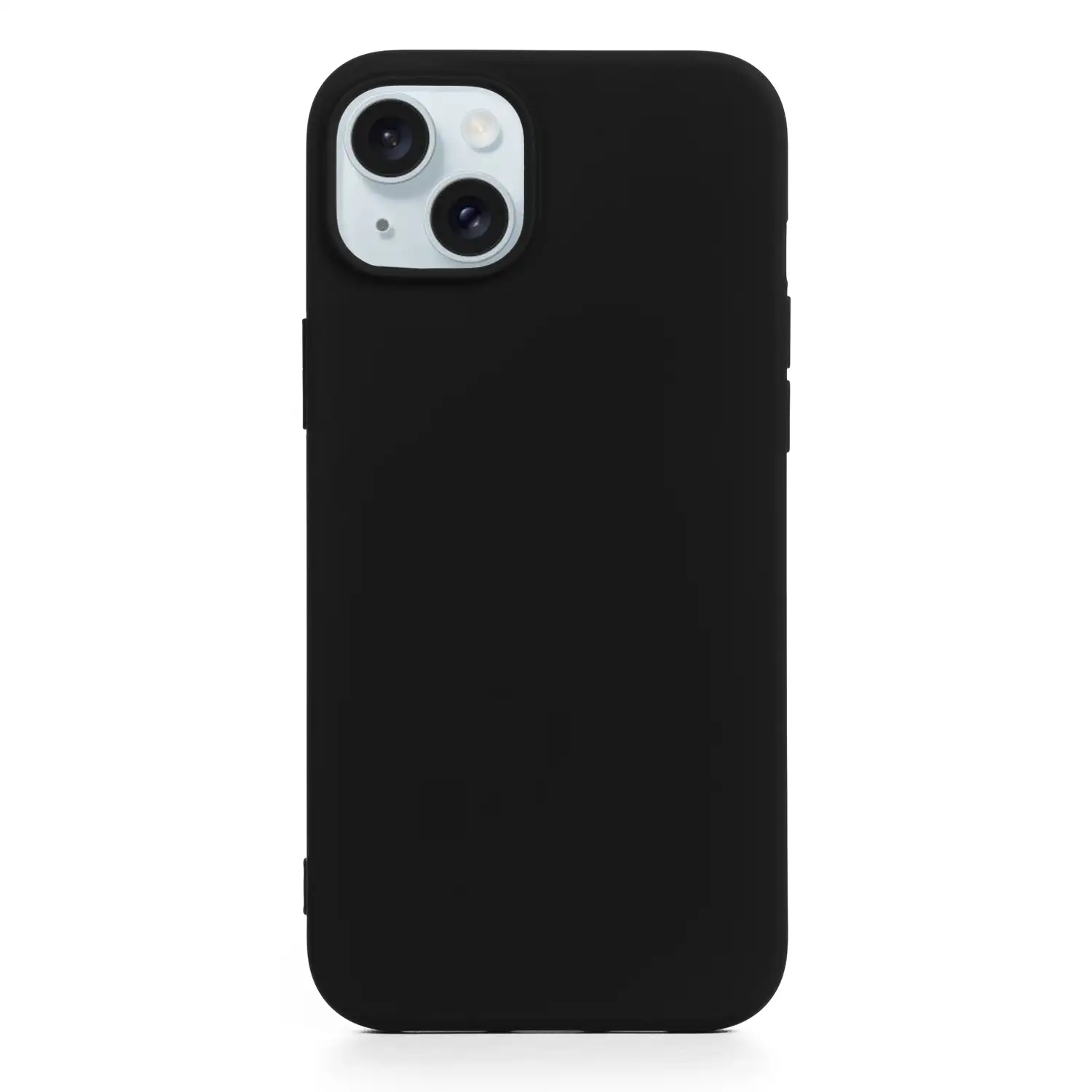 Carcasa de silicona Essential para iPhone 15 Plus. Interior aterciopelado suave.