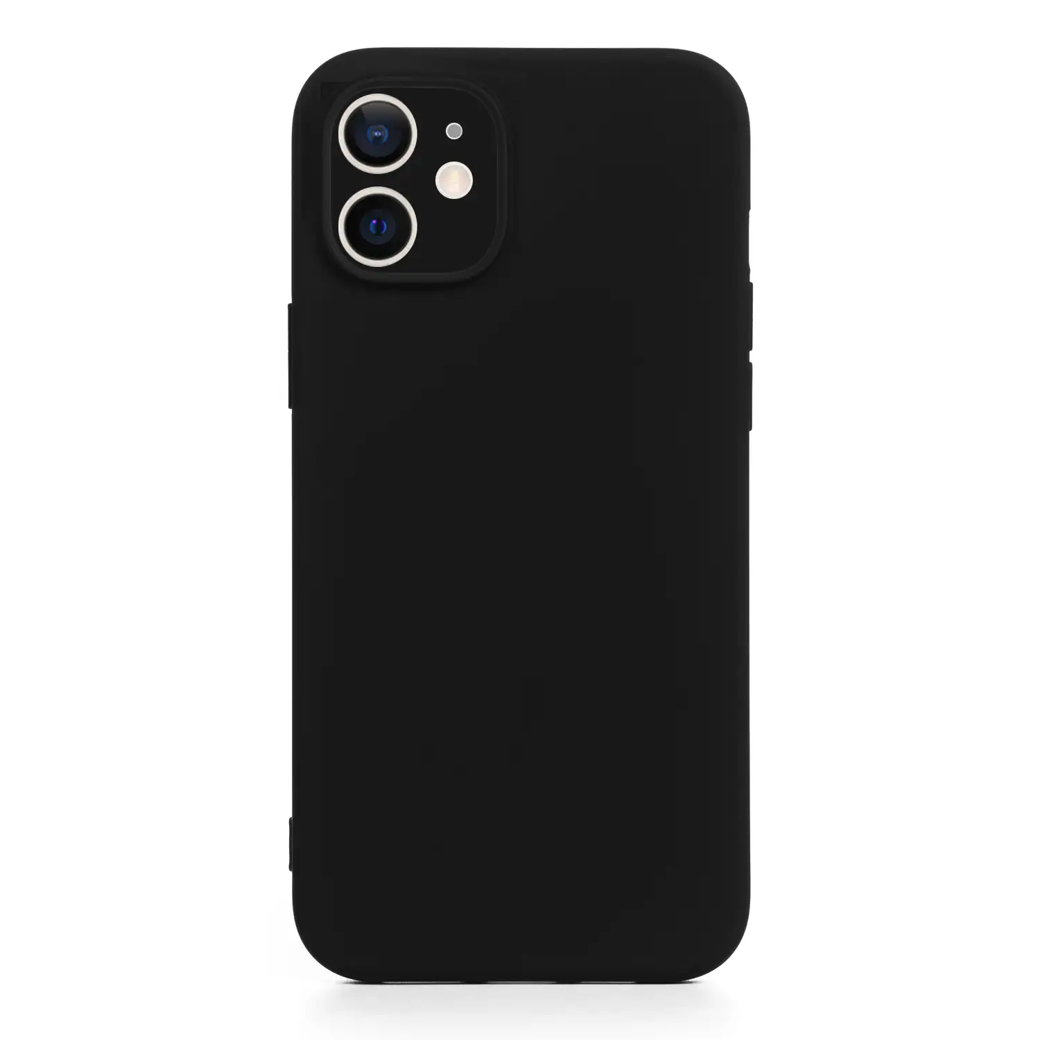 Carcasa de silicona Essential con protección de cámara para iPhone 12. Interior aterciopelado suave.