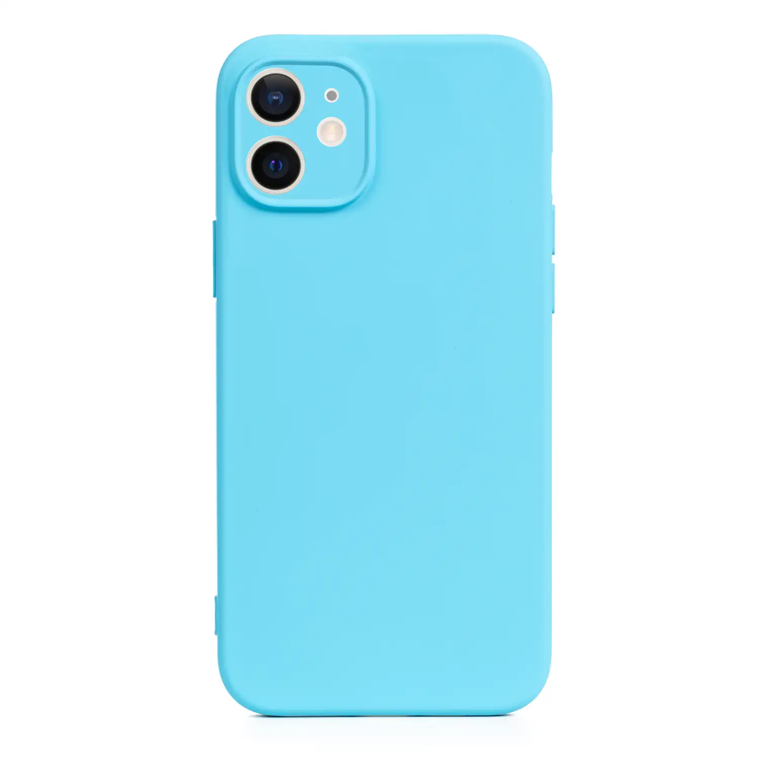 Carcasa de silicona Essential con protección de cámara para iPhone 12. Interior aterciopelado suave.