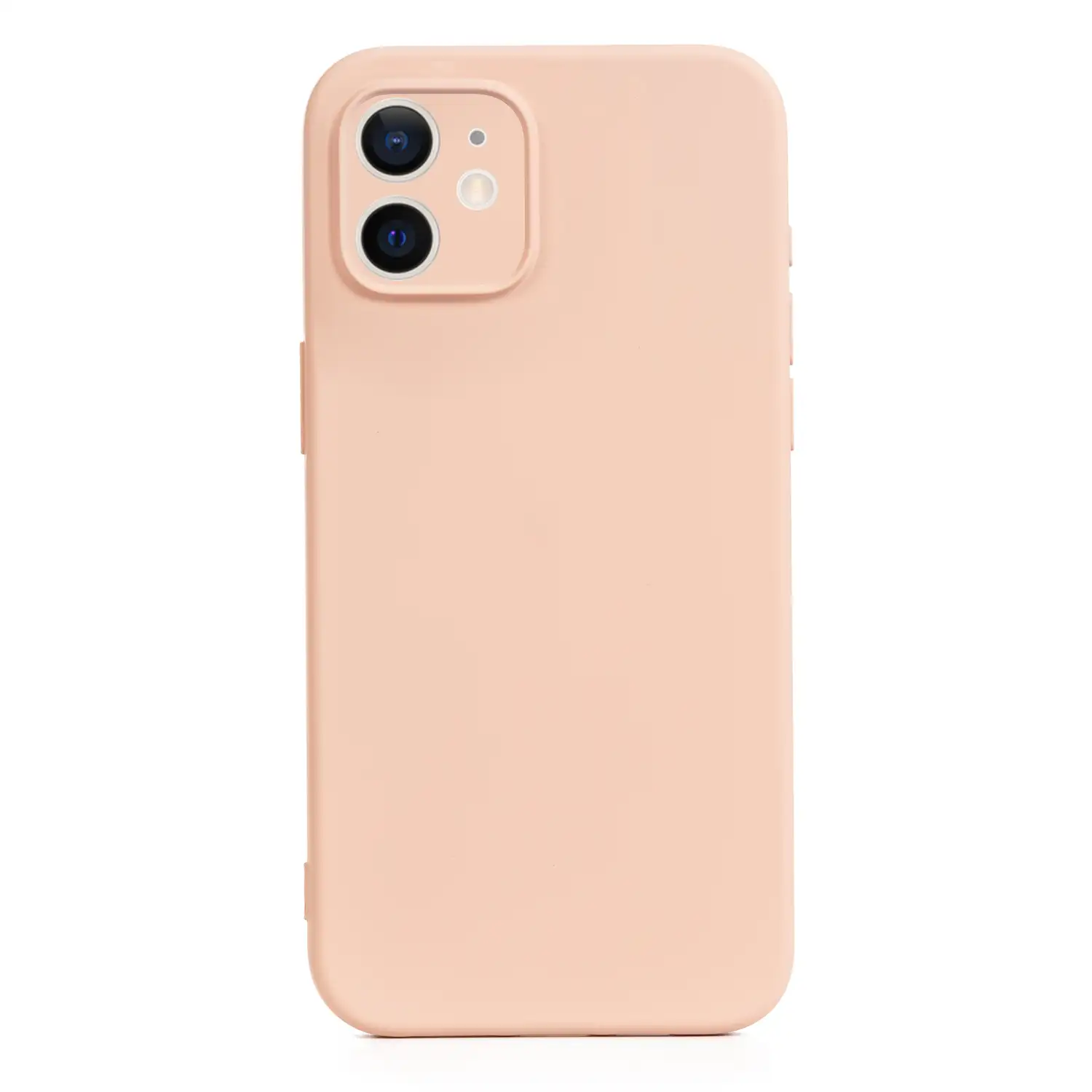 Carcasa de silicona Essential con protección de cámara para iPhone 12. Interior aterciopelado suave.