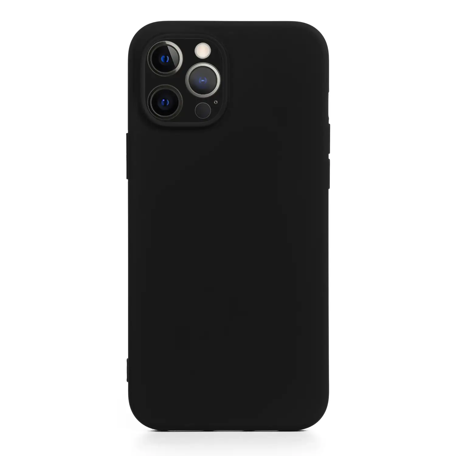 Carcasa de silicona Essential con protección de cámara para iPhone 12 Pro Max. Interior aterciopelado suave.