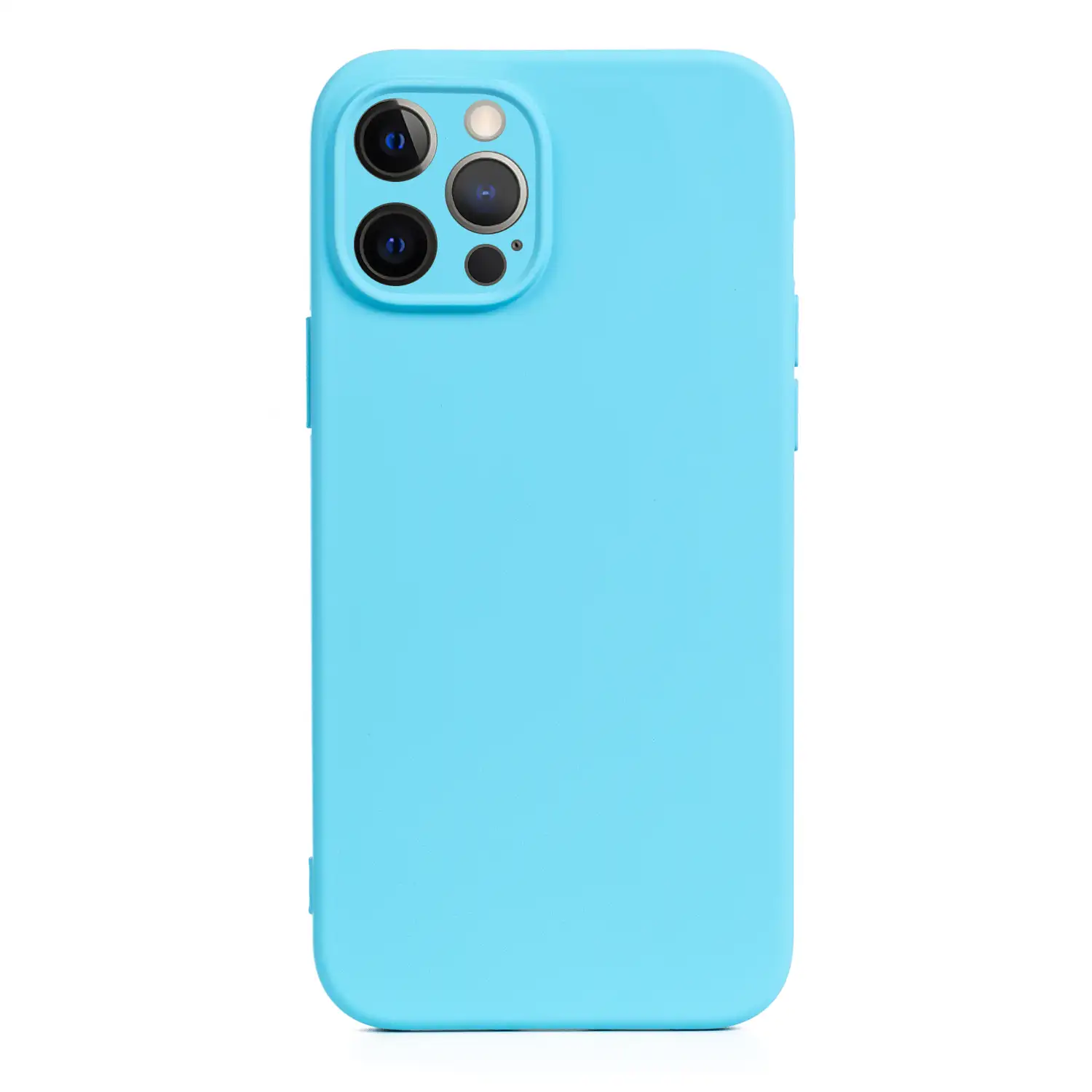 Carcasa de silicona Essential con protección de cámara para iPhone 12 Pro Max. Interior aterciopelado suave.