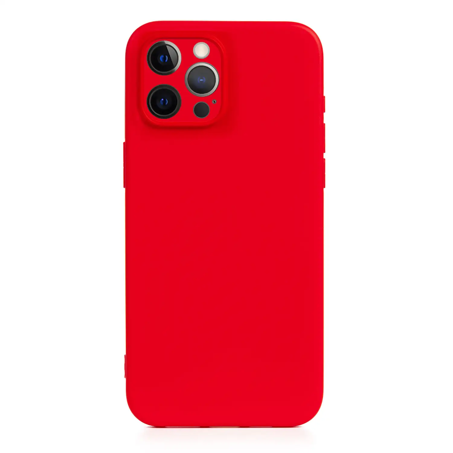 Carcasa de silicona Essential con protección de cámara para iPhone 12 Pro Max. Interior aterciopelado suave.