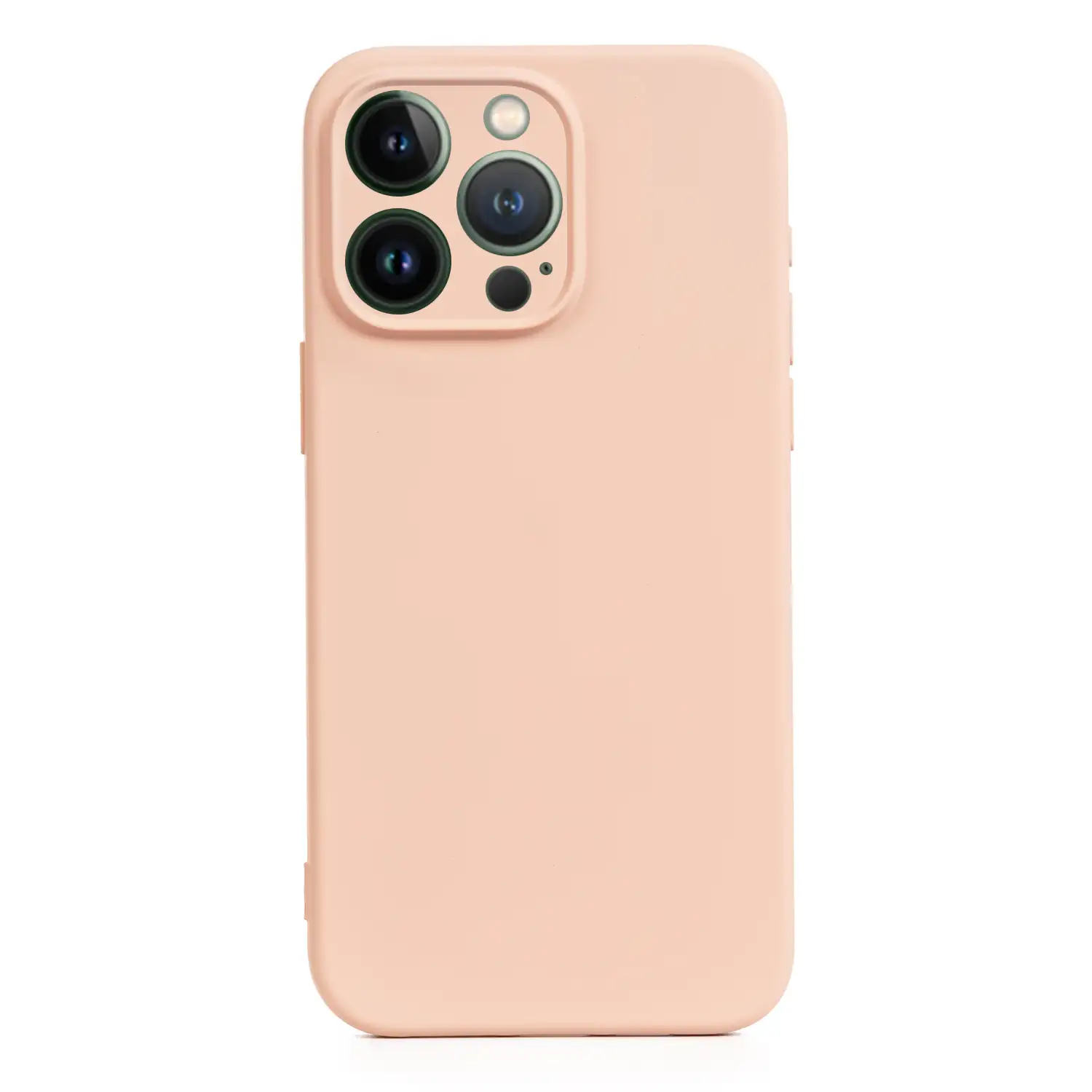 Carcasa de silicona Essential con protección de cámara para iPhone 13 Pro. Interior aterciopelado suave.