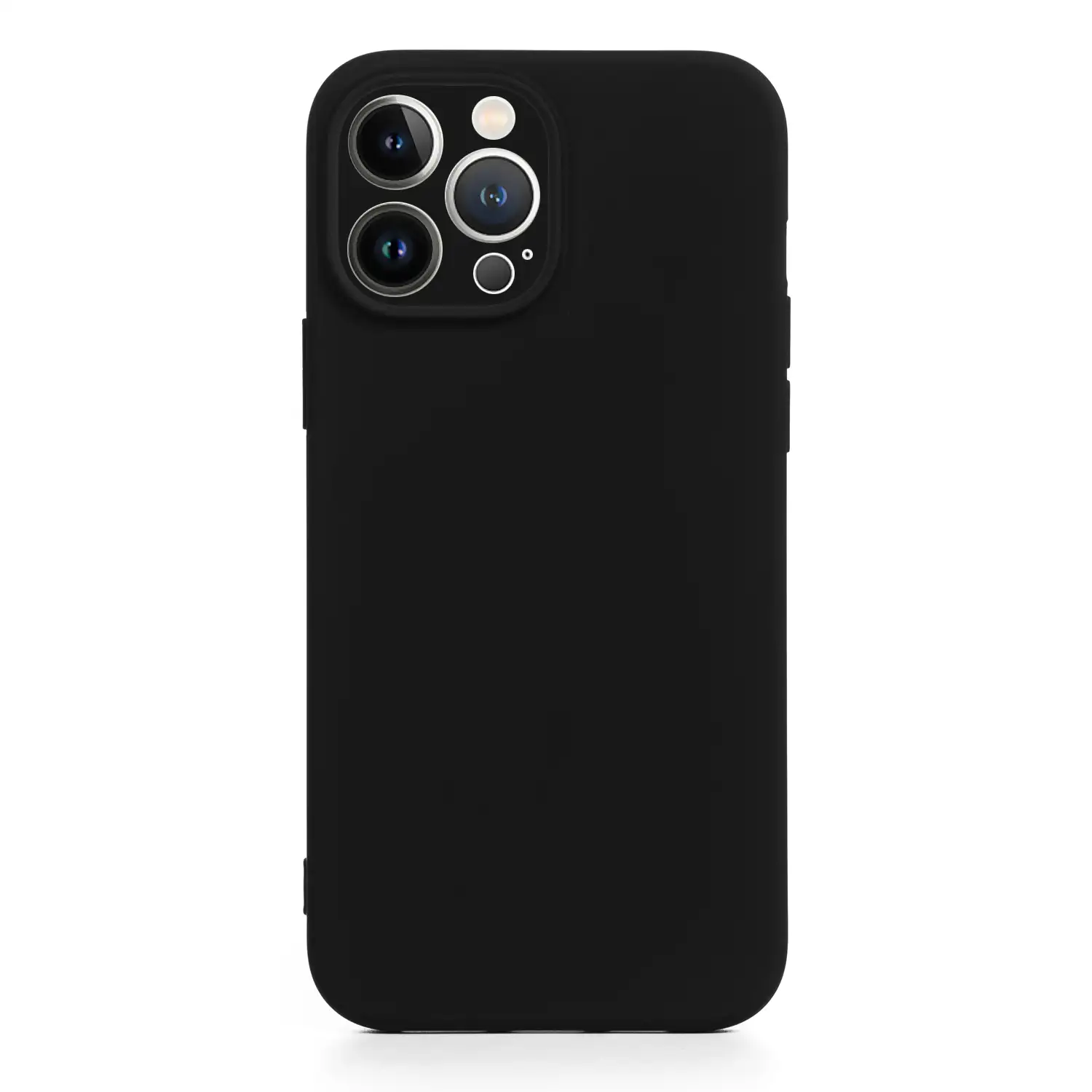 Carcasa de silicona Essential con protección de cámara para iPhone 13 Pro Max. Interior aterciopelado suave.