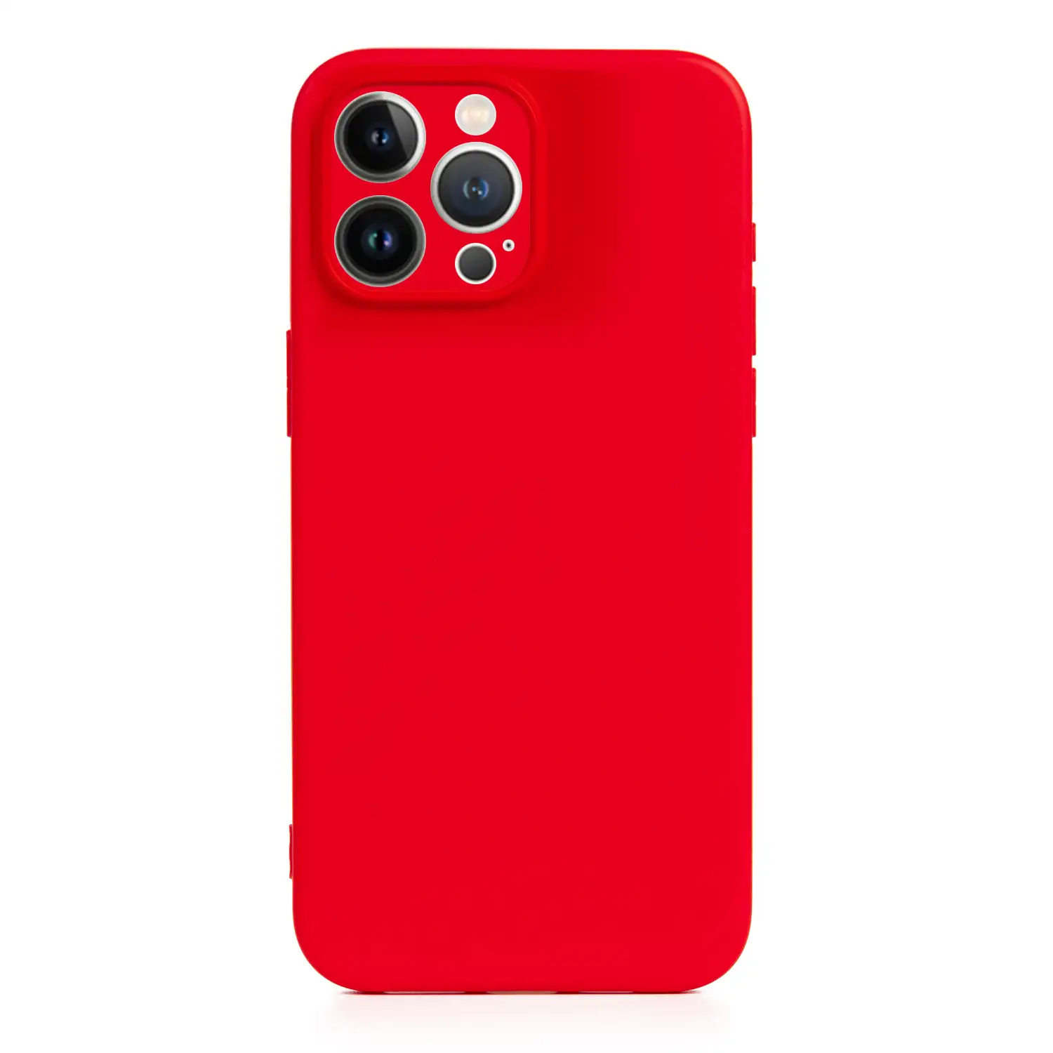Carcasa de silicona Essential con protección de cámara para iPhone 13 Pro Max. Interior aterciopelado suave.