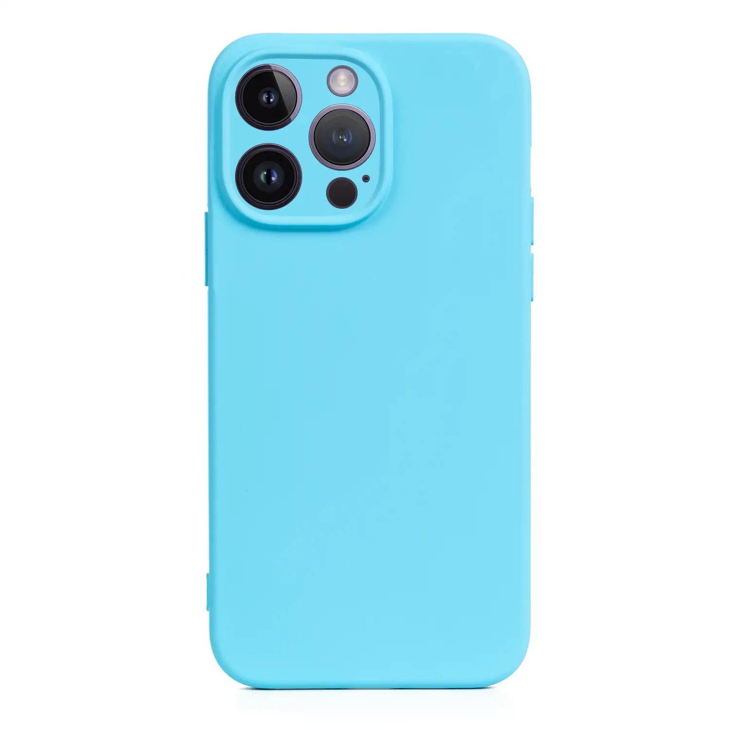 Carcasa de silicona Essential con protección de cámara para iPhone 14 Pro. Interior aterciopelado suave.